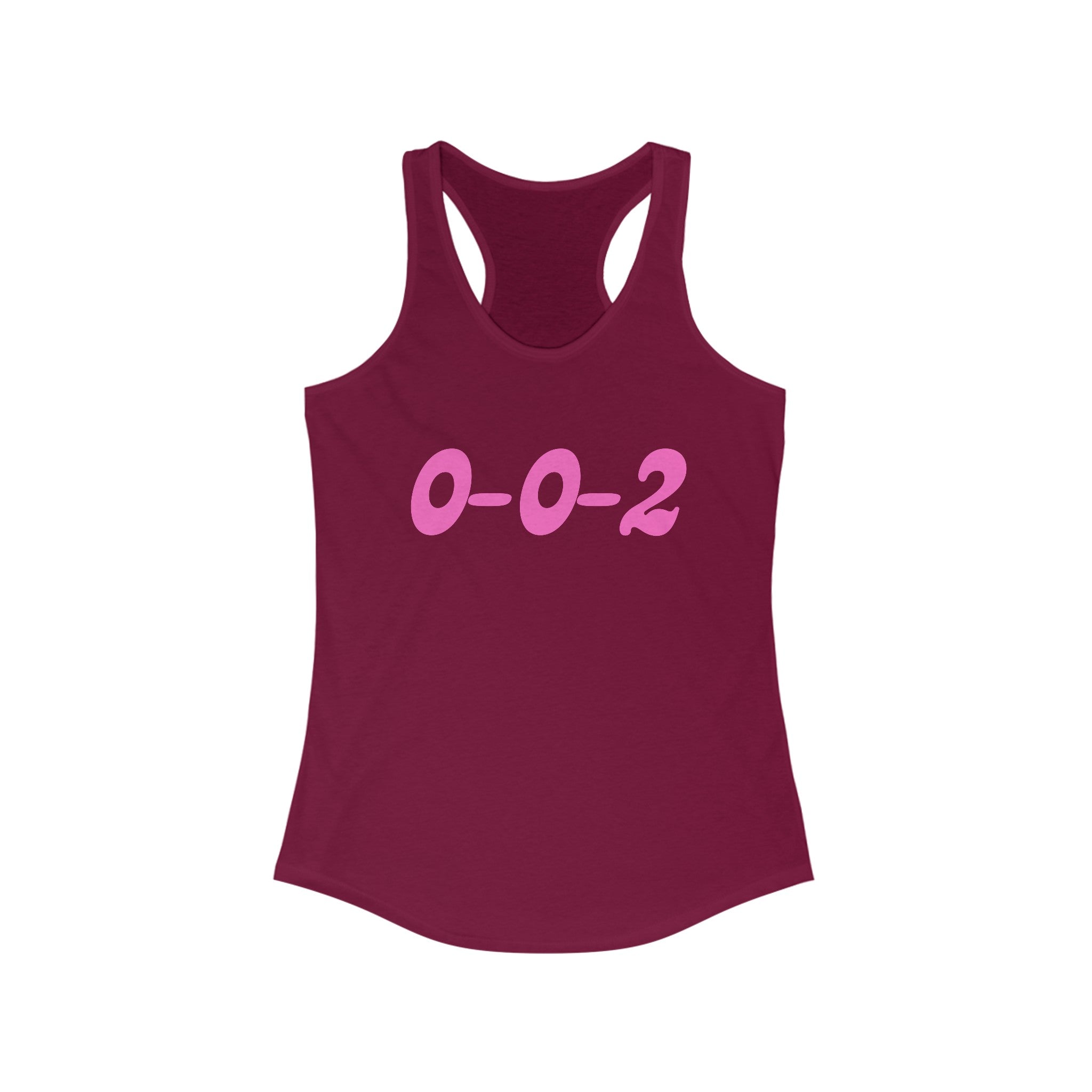 Women's Racerback Slim Fit Pickleball Tank | 0-0-2 | Pink Wednesdays Collection