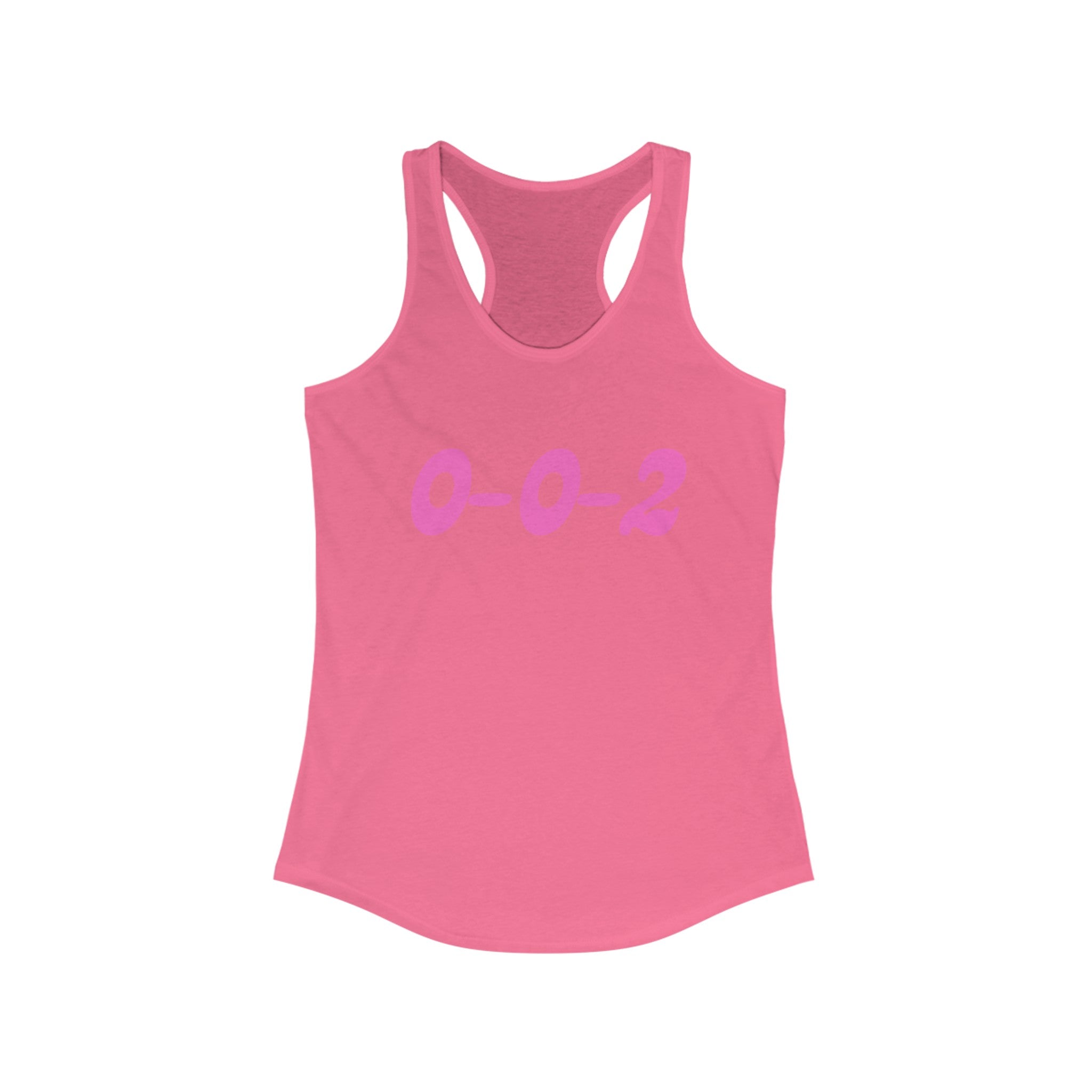 Women's Racerback Slim Fit Pickleball Tank | 0-0-2 | Pink Wednesdays Collection
