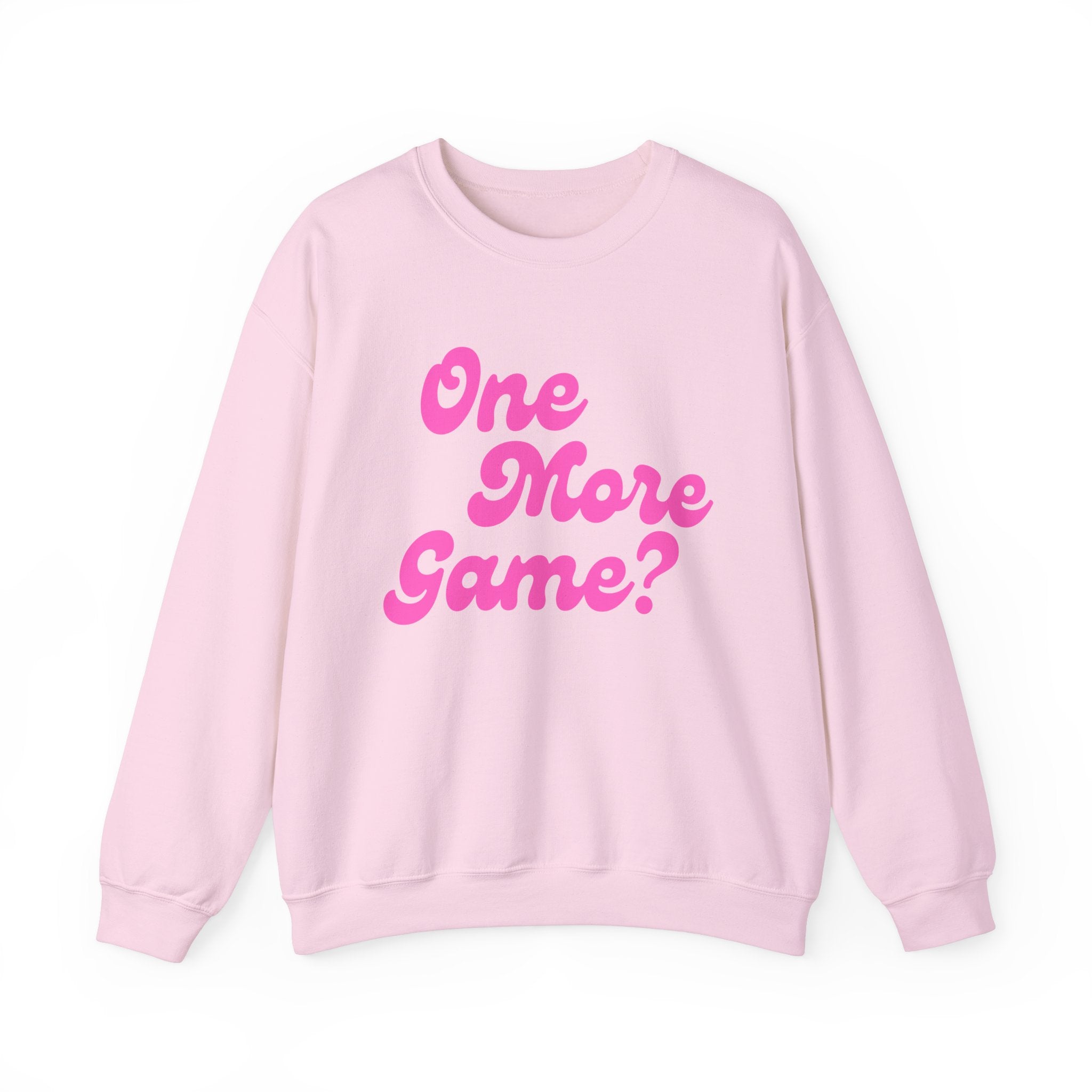 Heavy Blend Crewneck Sweatshirt | One More Game? | Pink Wednesdays Collection