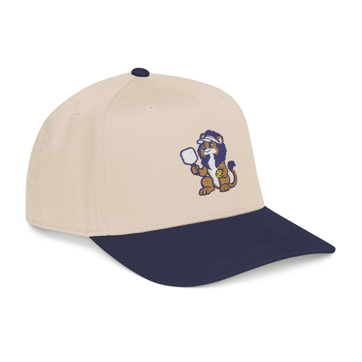 Embroidered pickleball lion baseball cap, Composure Holds Court