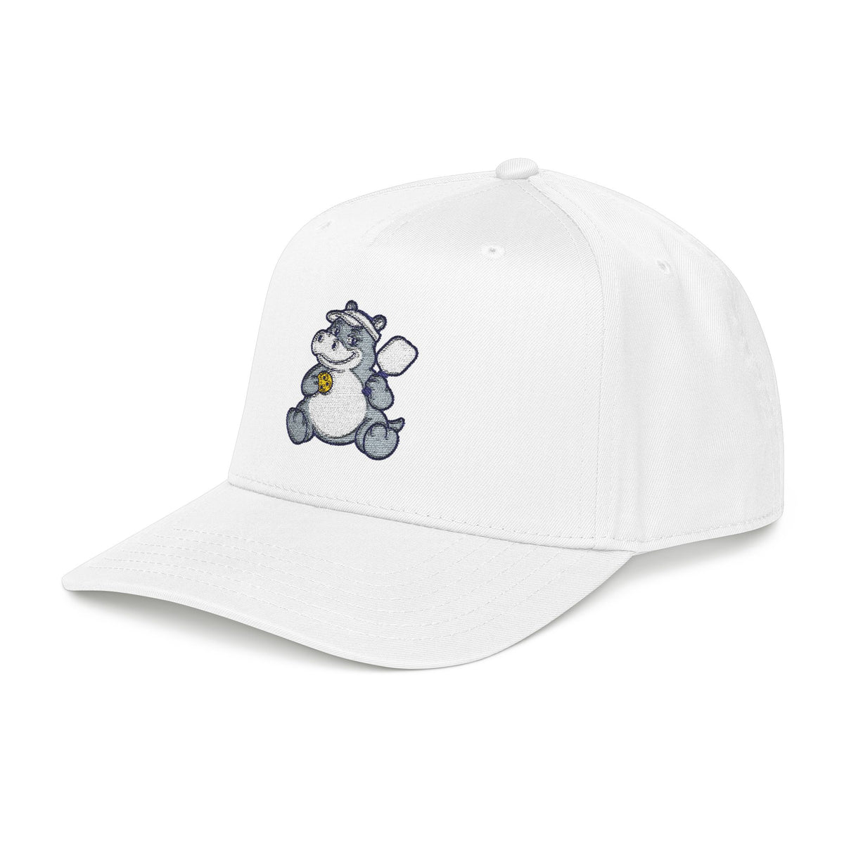 Embroidered pickleball hippo baseball cap, A Steady Presence at the Net