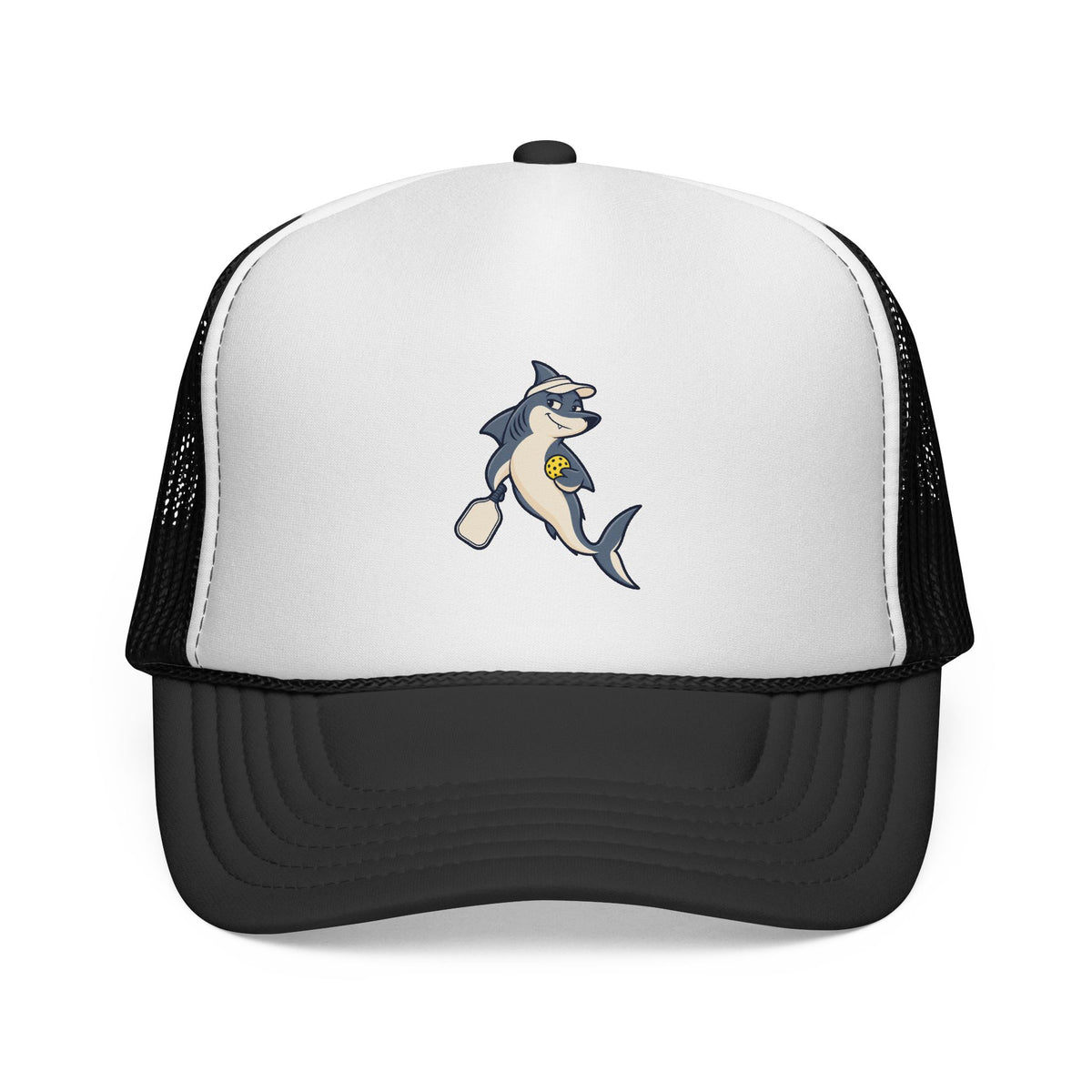 Shark pickleball trucker hat in Black