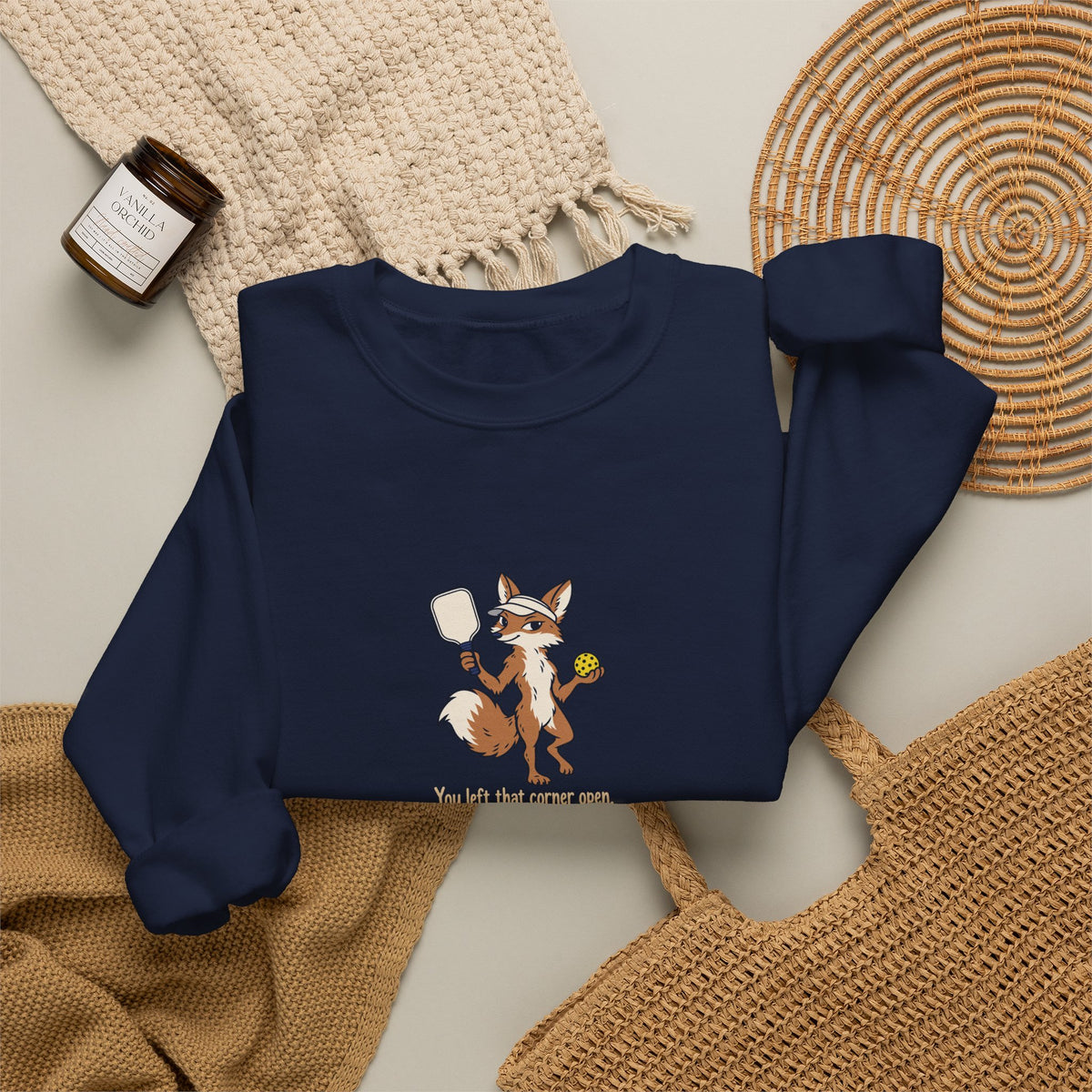 Fox pickleball crewneck sweatshirt, You Left That Corner Open
