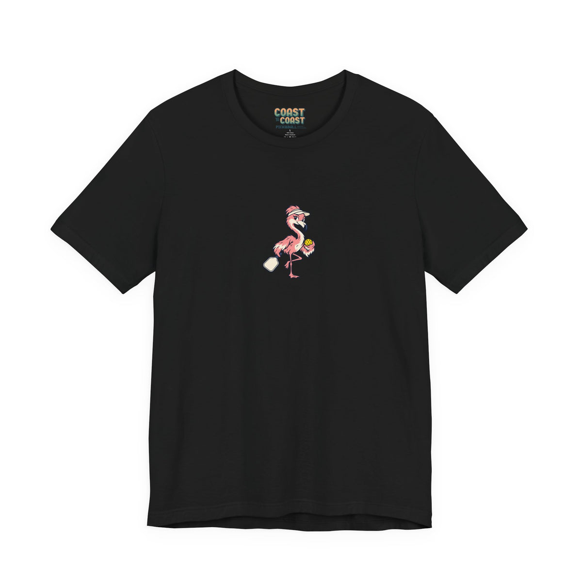 Flamingo pickleball t-shirt in Black