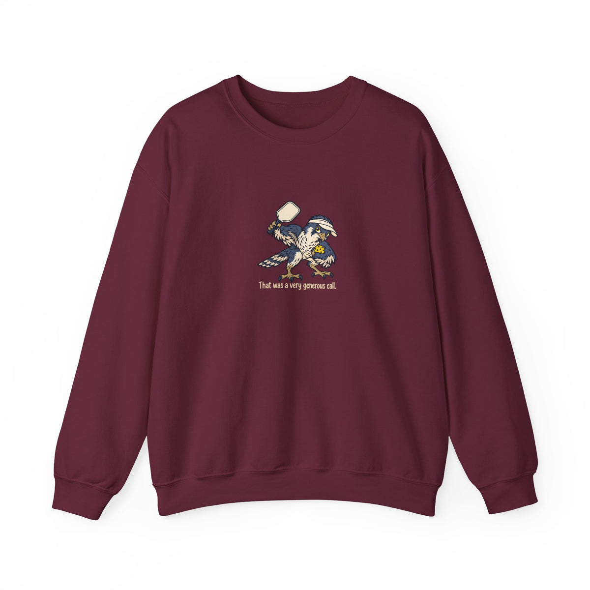 Falcon pickleball crewneck sweatshirt in Maroon