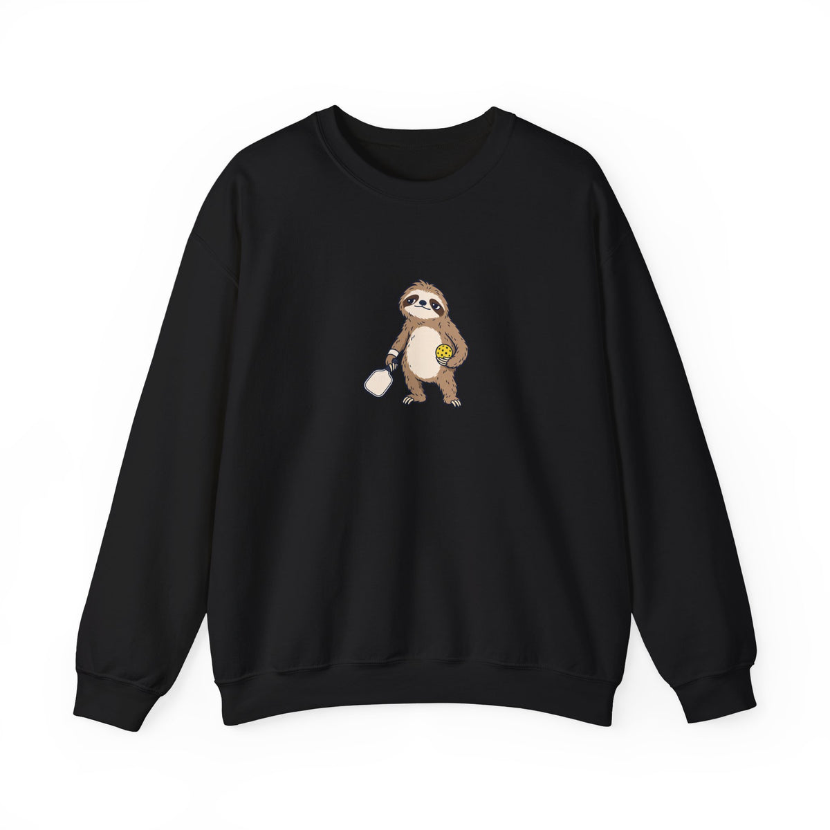Sloth Pickleball Crewneck Sweatshirt - Saving Energy for Game Point