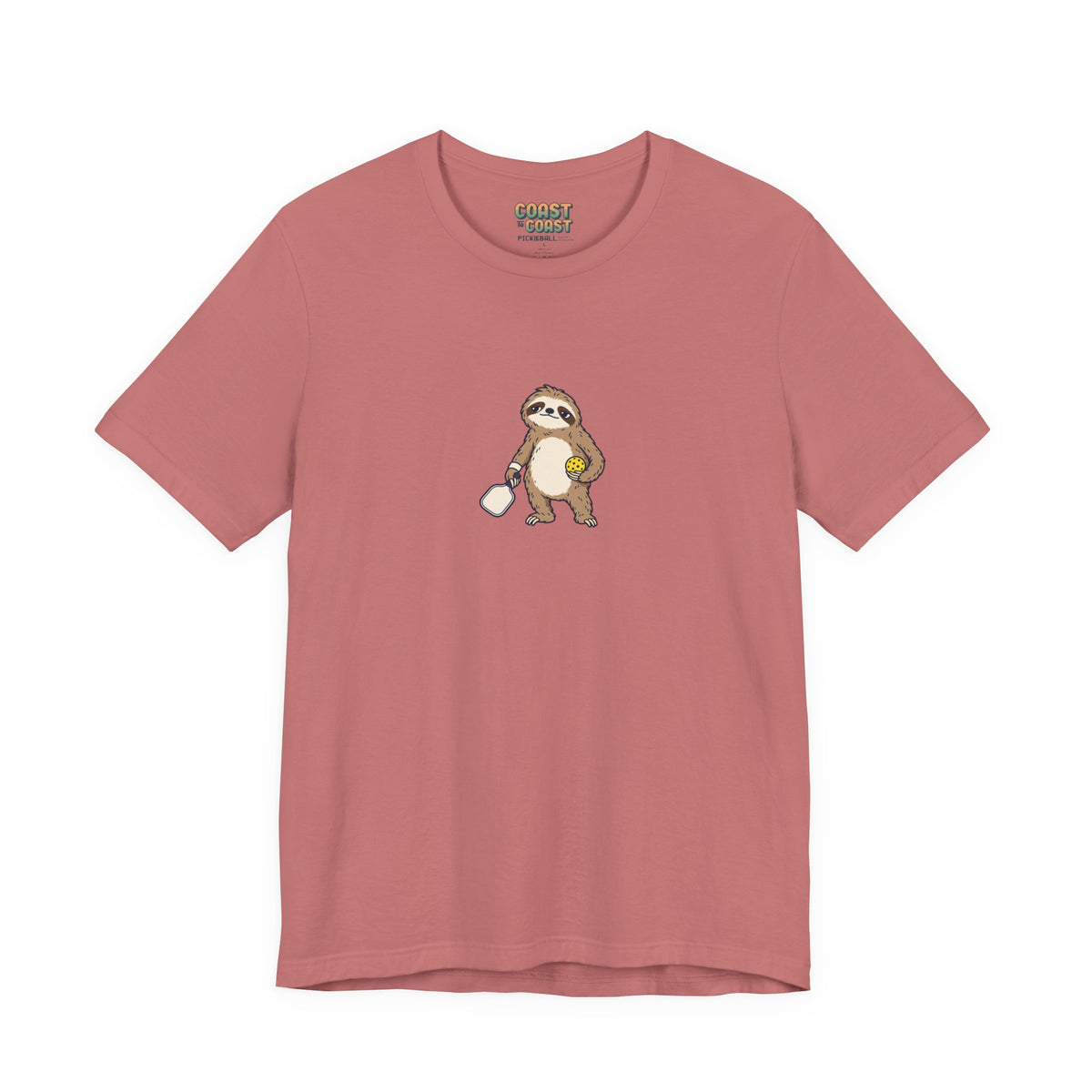 Sloth pickleball t-shirt in Mauve