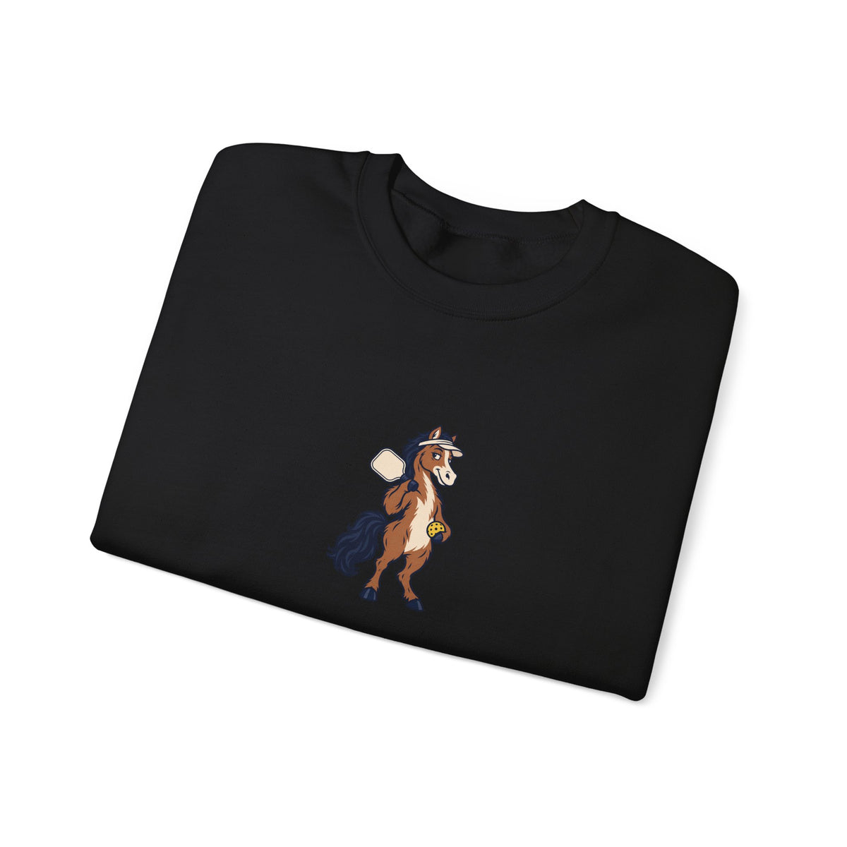 Horse pickleball crewneck sweatshirt, Horsing Around at the Kitchen