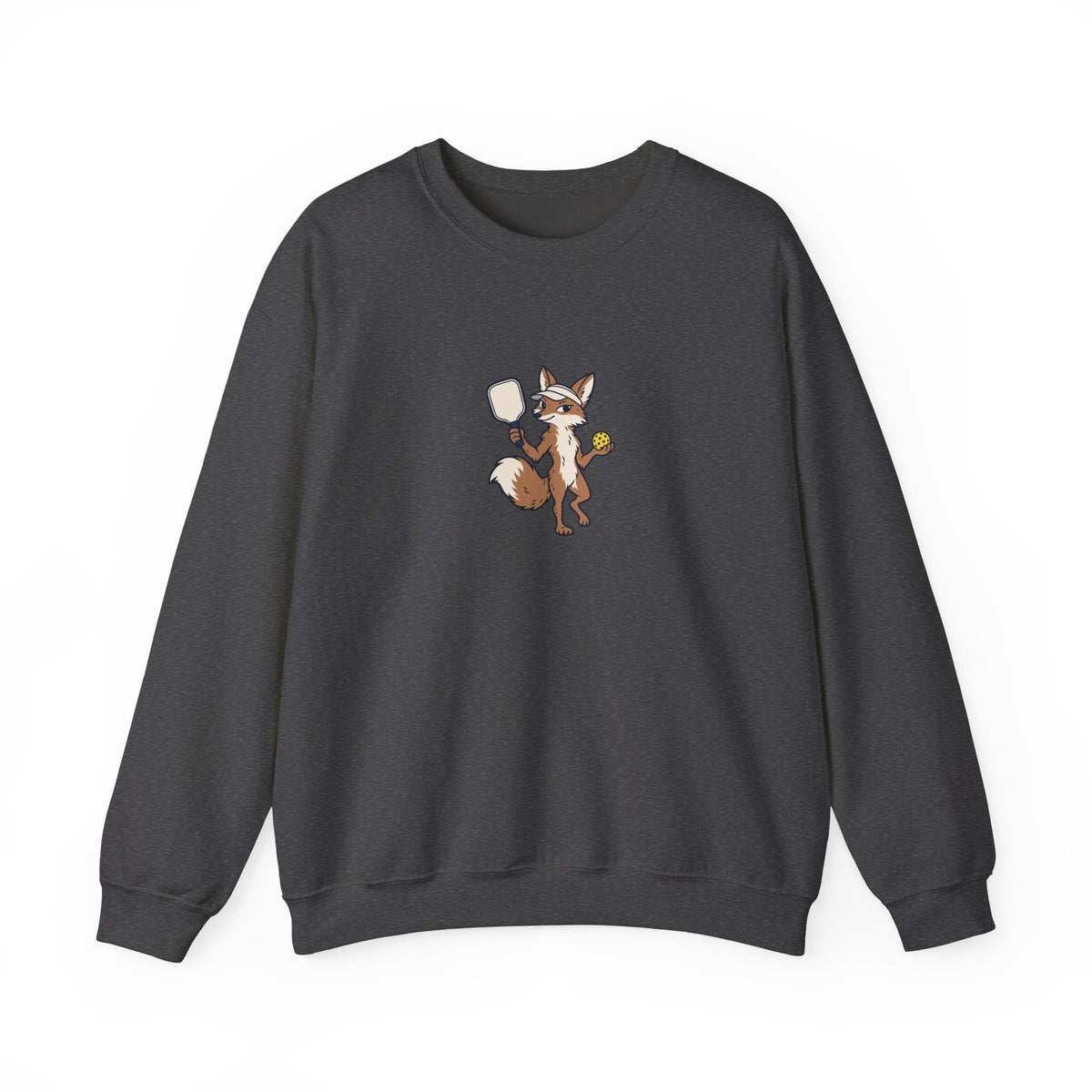 Fox pickleball crewneck sweatshirt in Dark Heather