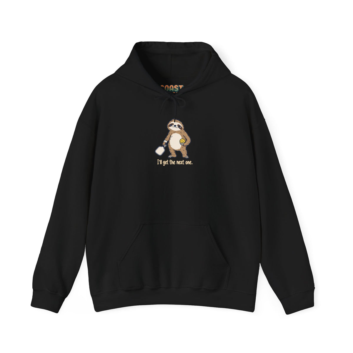 Sloth pickleball hoodie in Black