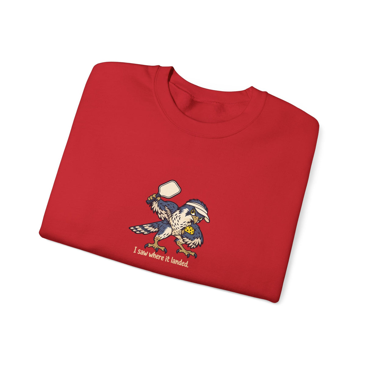 Falcon pickleball crewneck sweatshirt, I Saw Where It Landed
