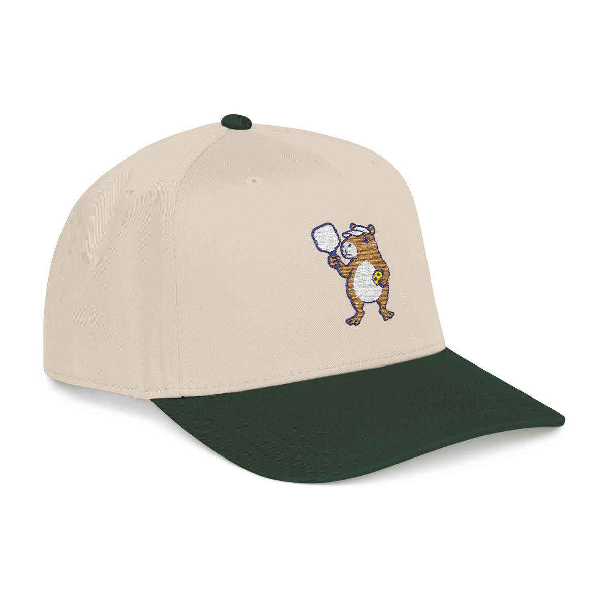 Embroidered pickleball capybara baseball cap, Unbothered at Game Point