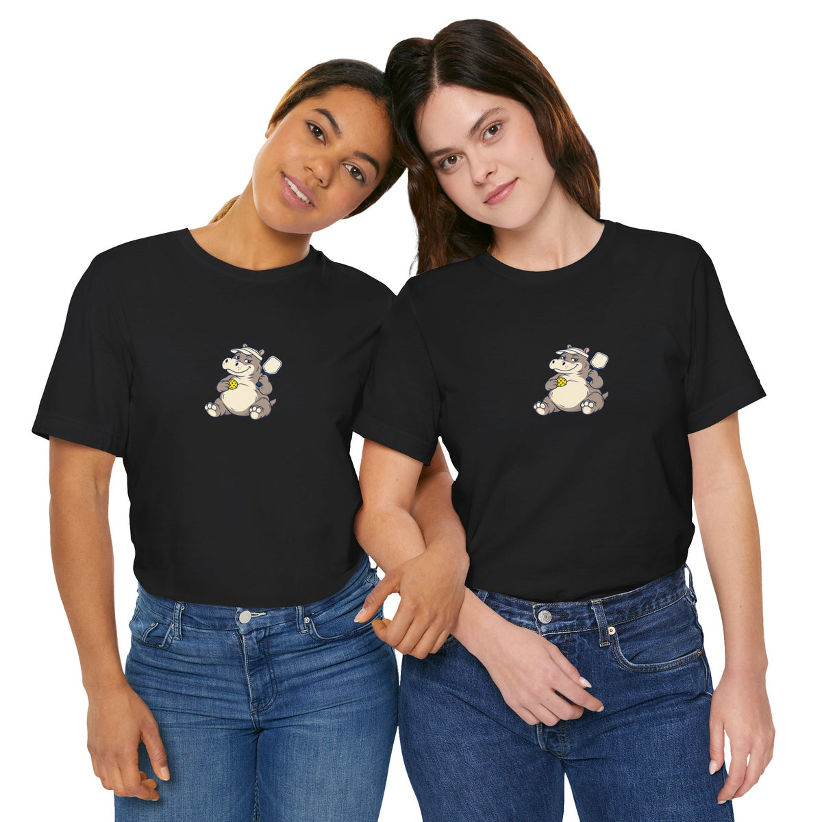 Hippo pickleball t-shirt, Big Energy at the Net