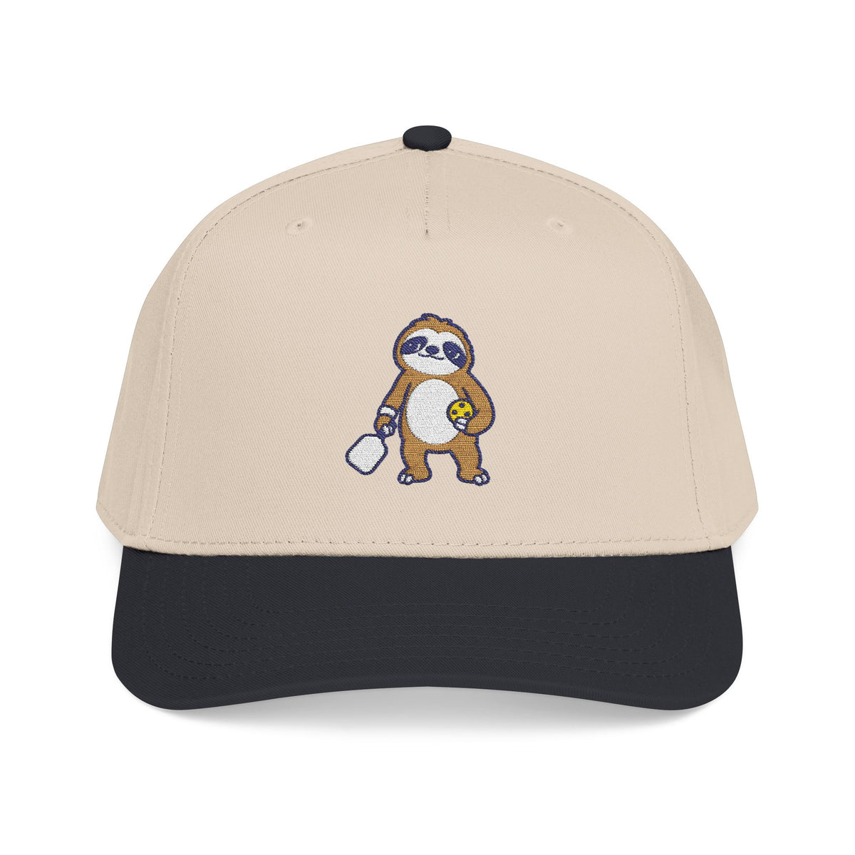 Embroidered Pickleball Sloth Baseball Cap — Saving Energy for Game Point