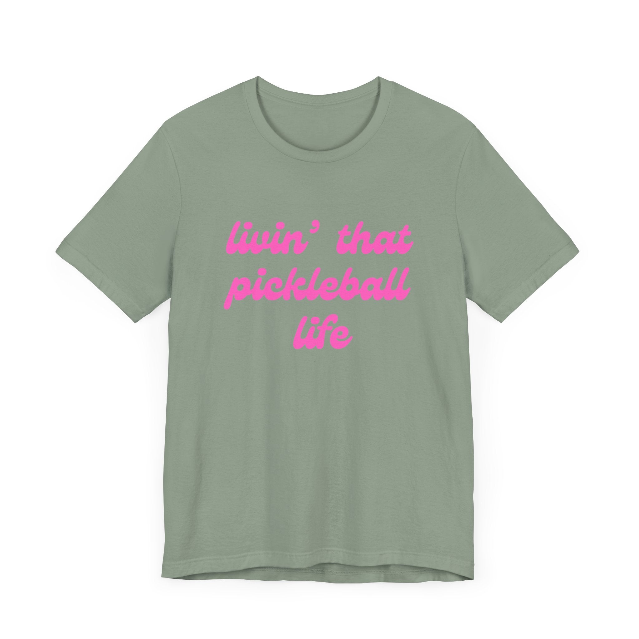 Classic Pickleball T-Shirt | livin' that pickleball life | Pink Wednesdays Collection