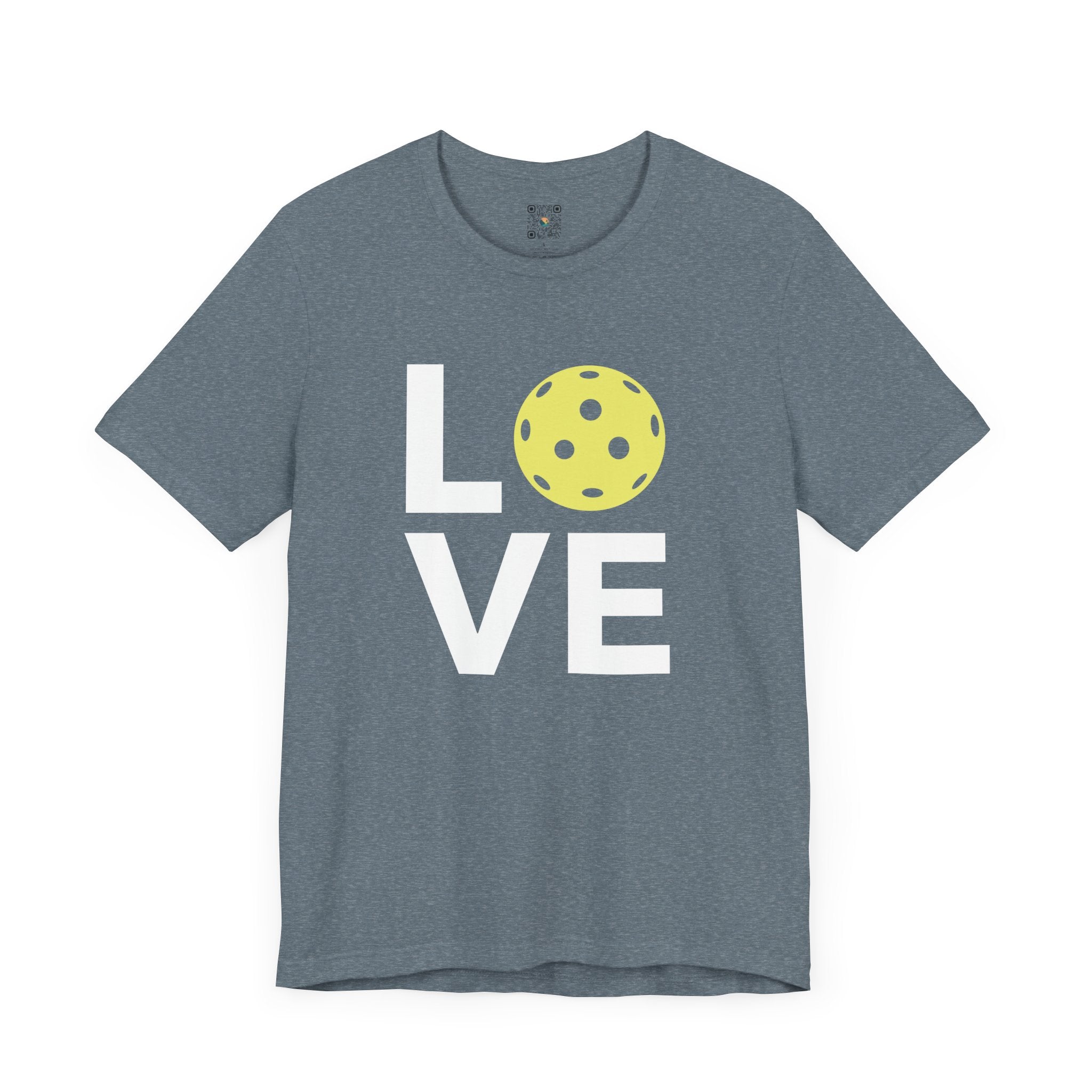 Pickleball T-Shirt - LOVE Pickleball with Yellow Ball