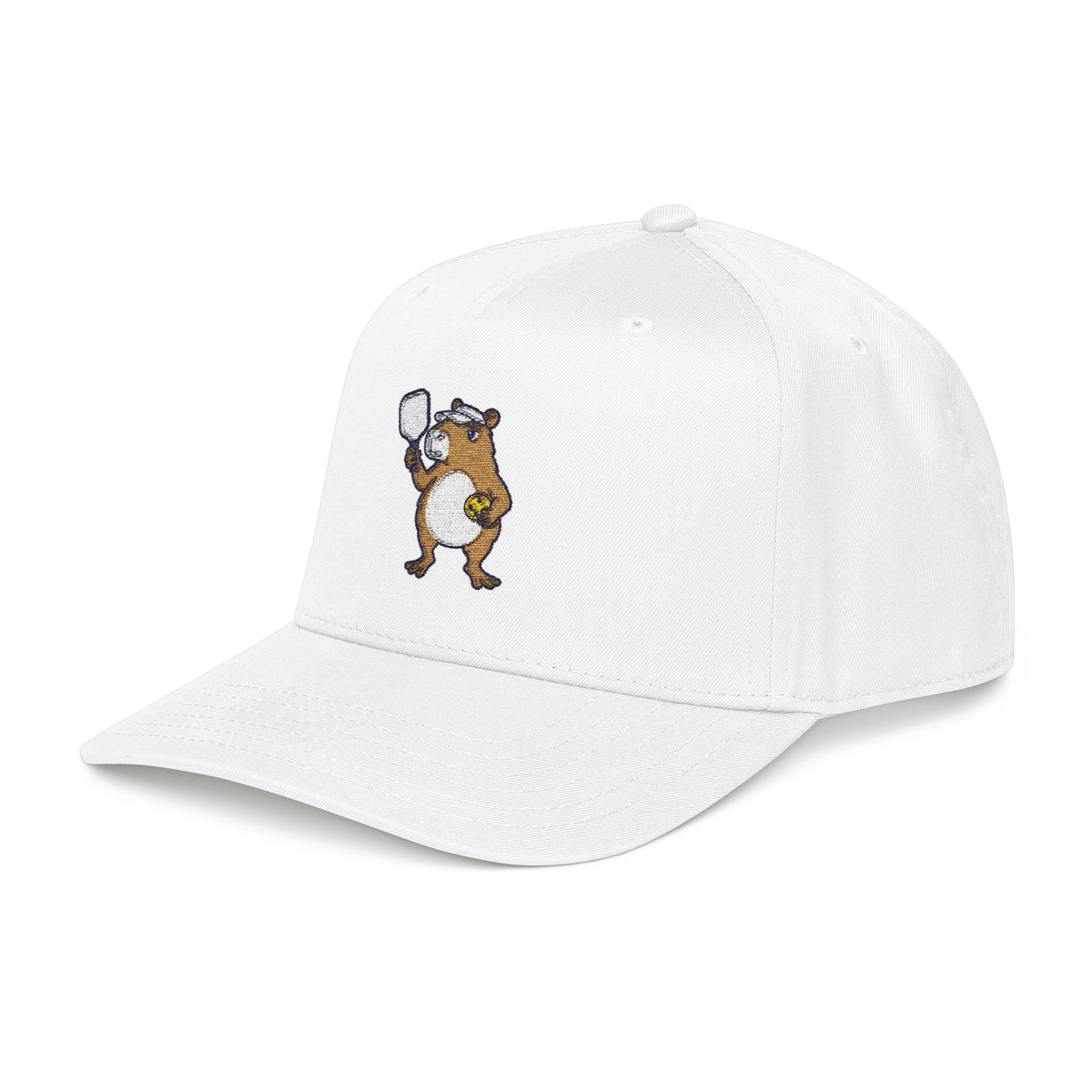 Embroidered pickleball capybara baseball cap, Unbothered at Game Point
