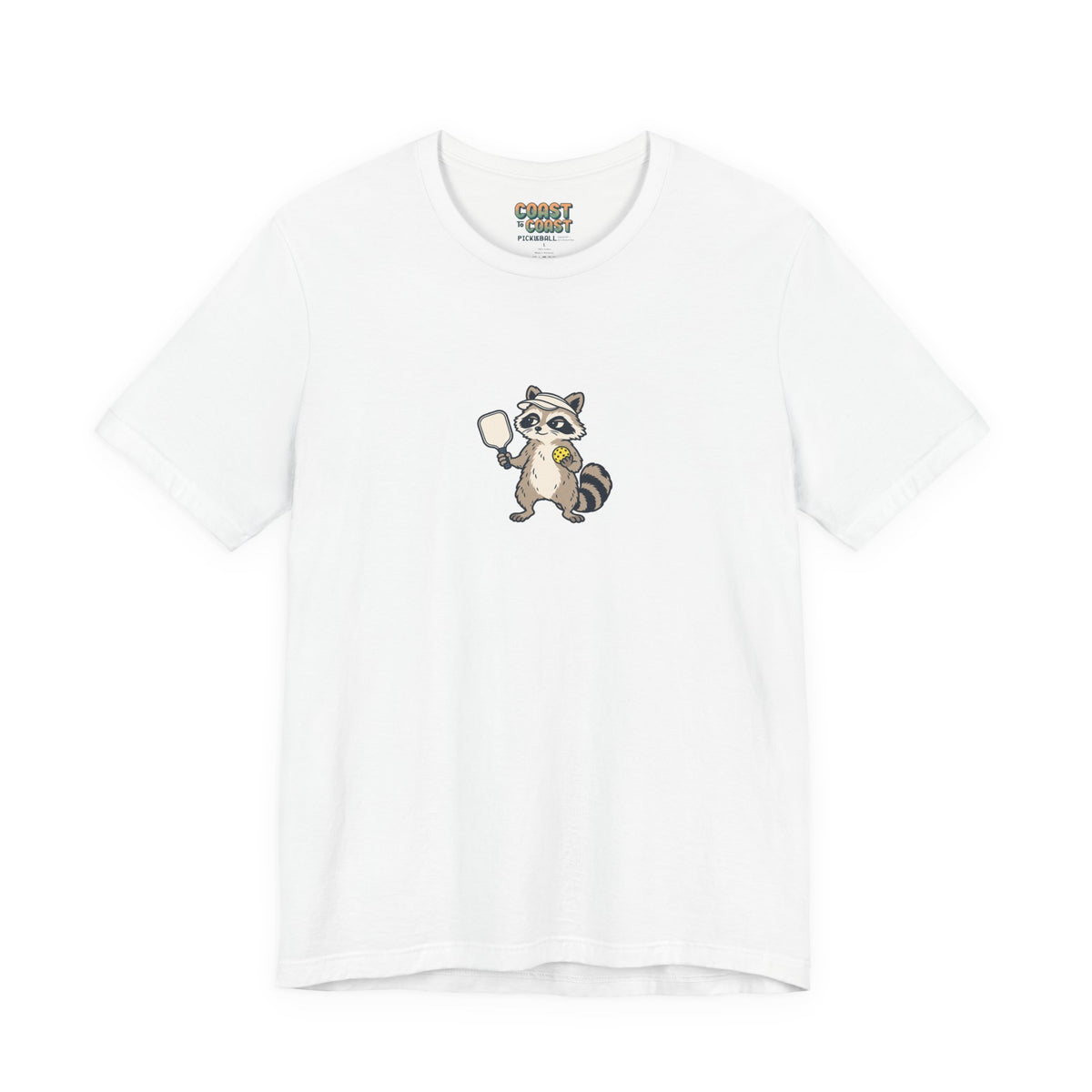 Raccoon pickleball t-shirt in White