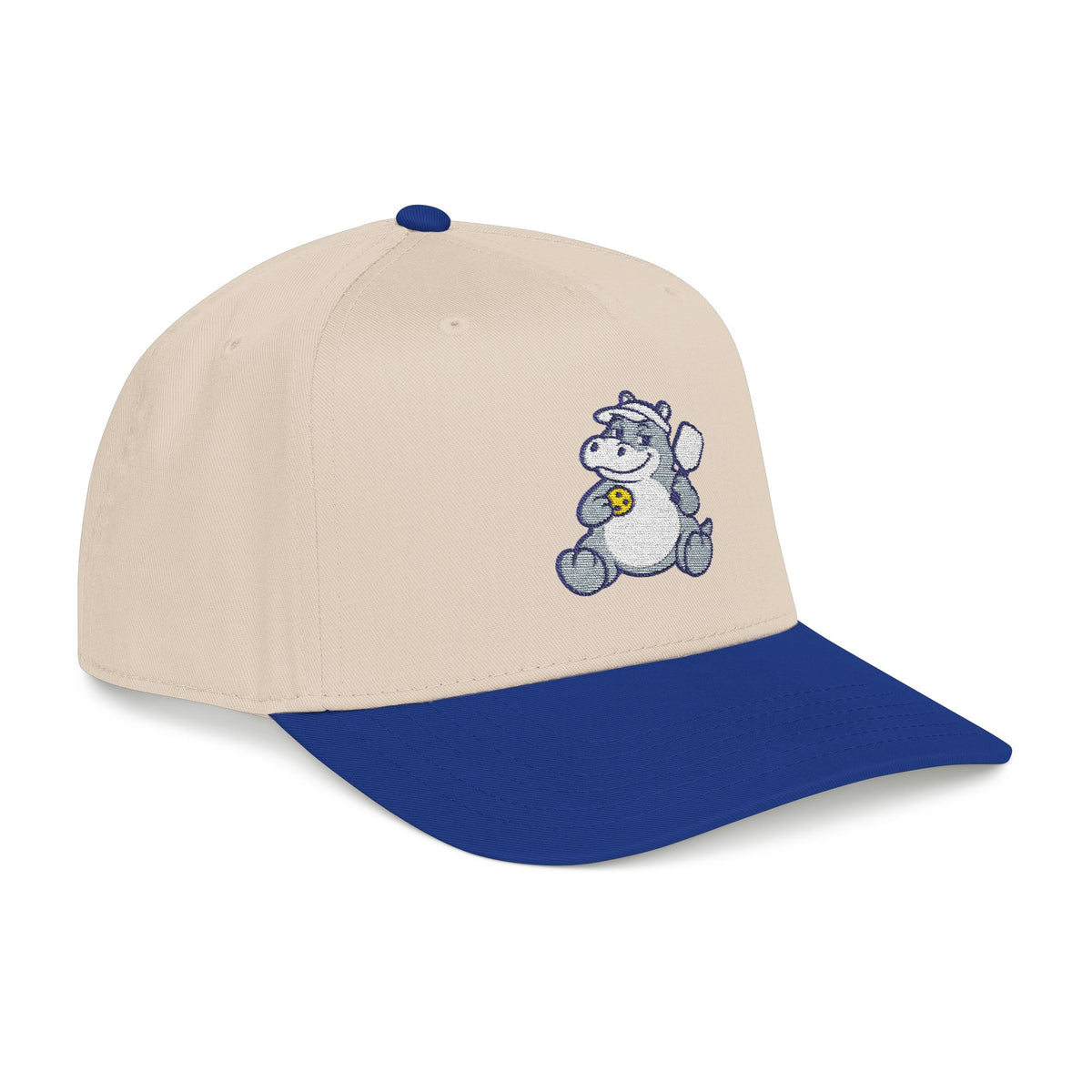 Embroidered pickleball hippo baseball cap, A Steady Presence at the Net