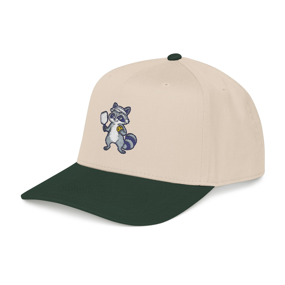 Embroidered pickleball raccoon baseball cap, That Point Was Mine
