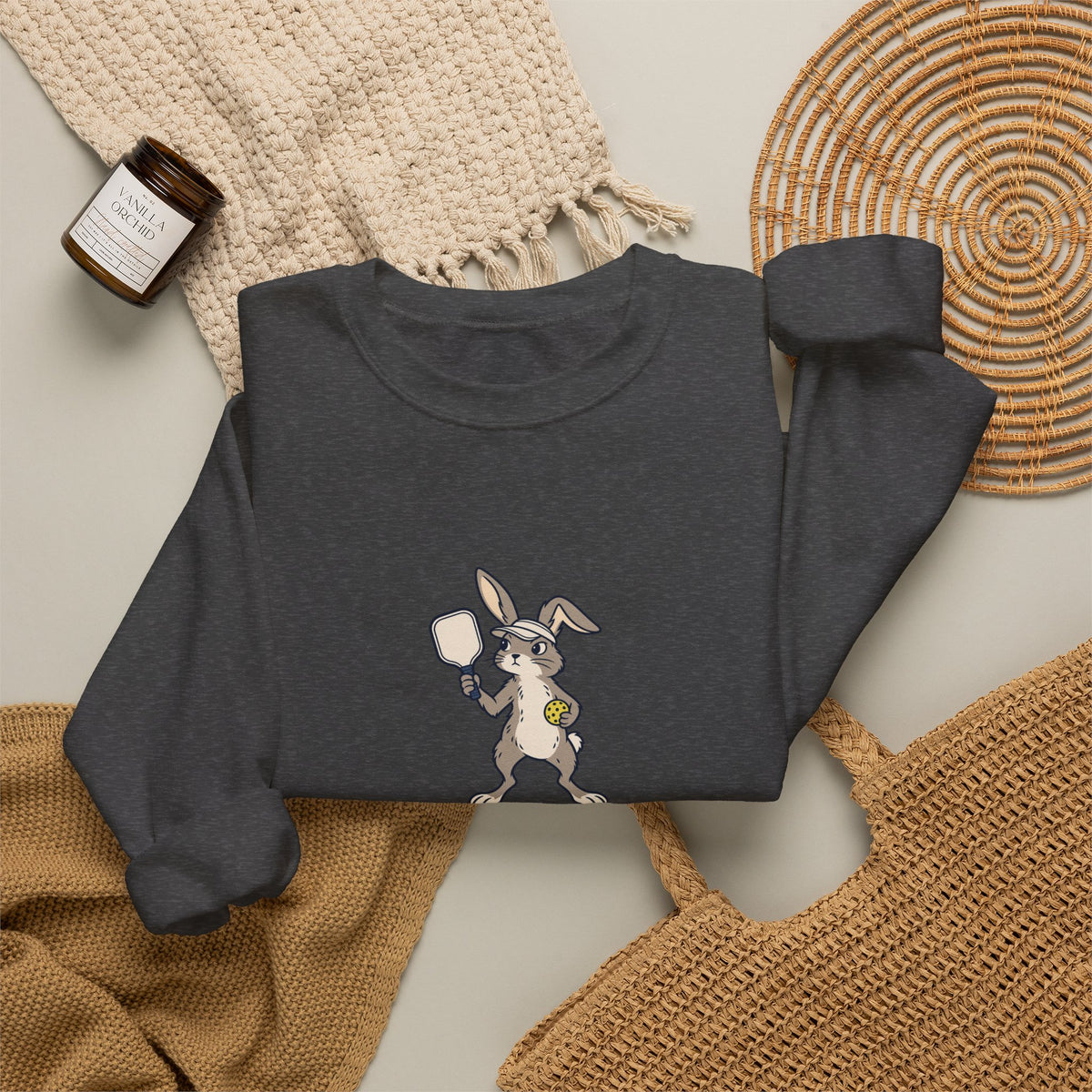 Rabbit pickleball crewneck sweatshirt, Can We Play Another?