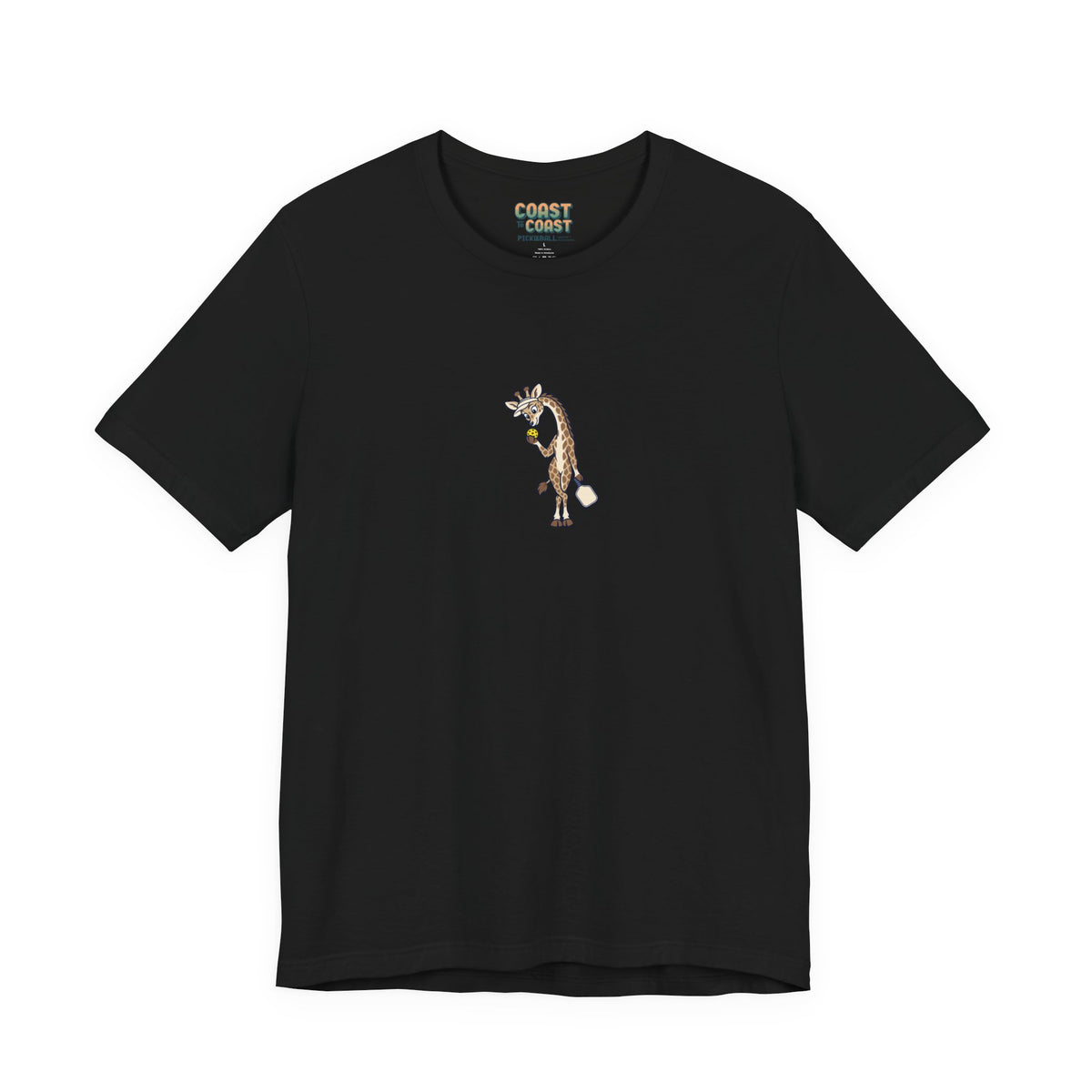 Giraffe pickleball t-shirt in Black