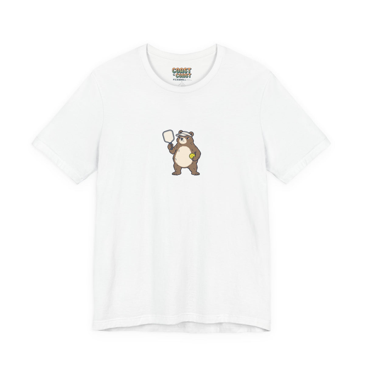 Bear pickleball t-shirt in White