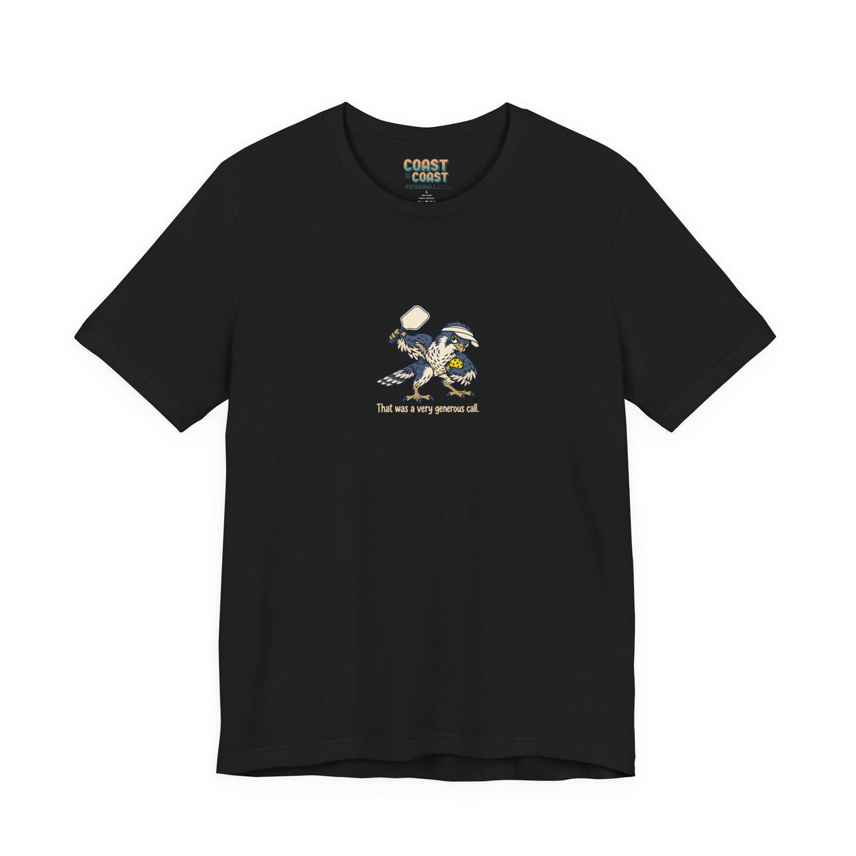 Falcon pickleball t-shirt in Black