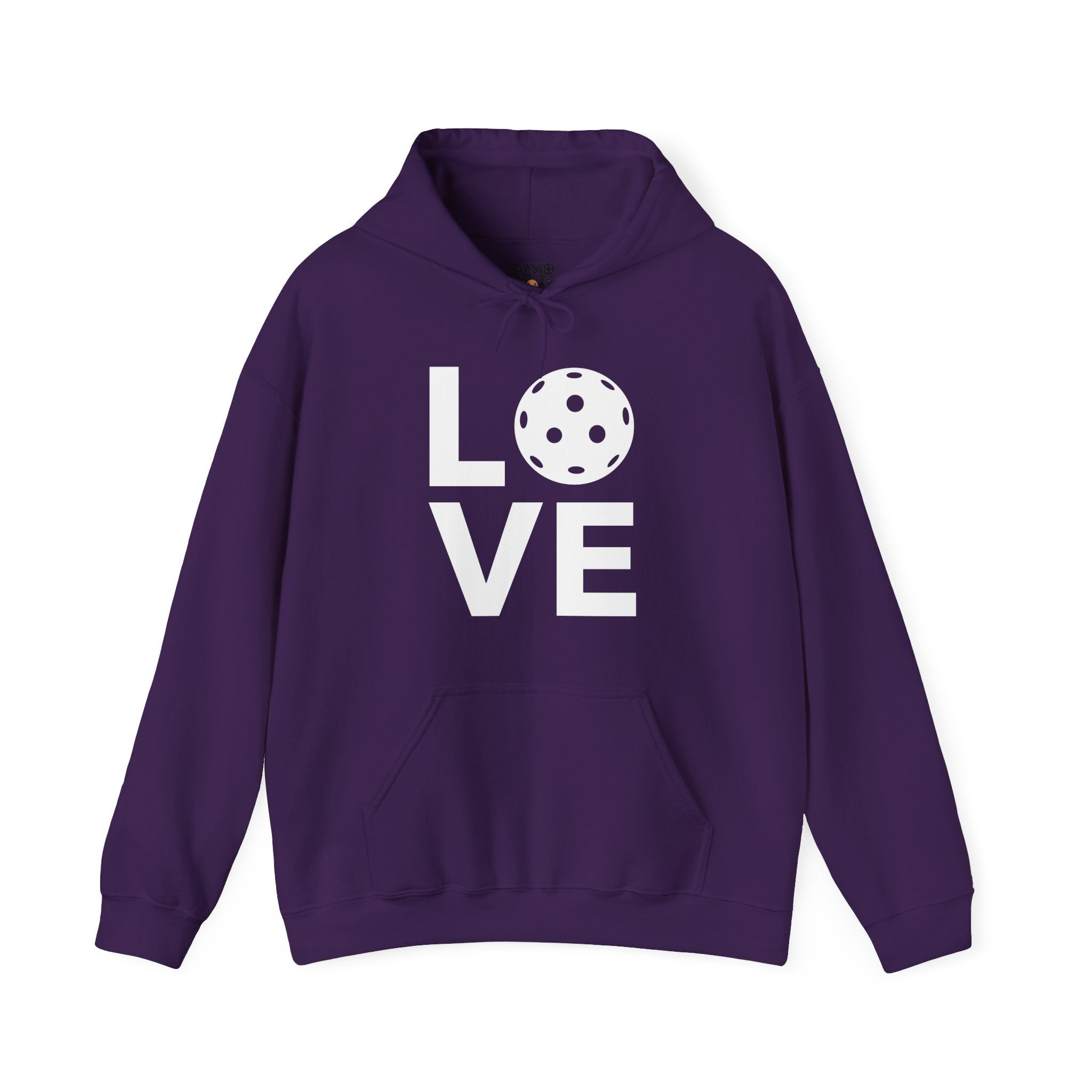 Pickleball Hoodie - LOVE Pickleball with a White Pickleball