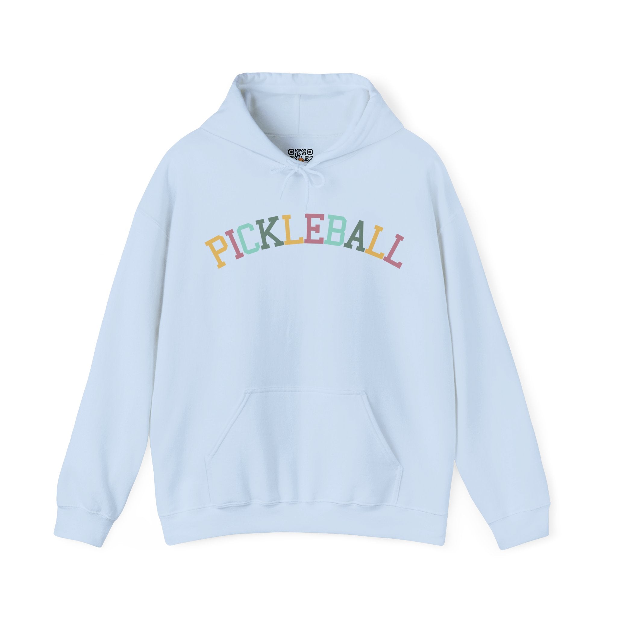 Pickleball Hoodie - Colorful Arched Pickleball - Pickleball Hoodie for Women & Men