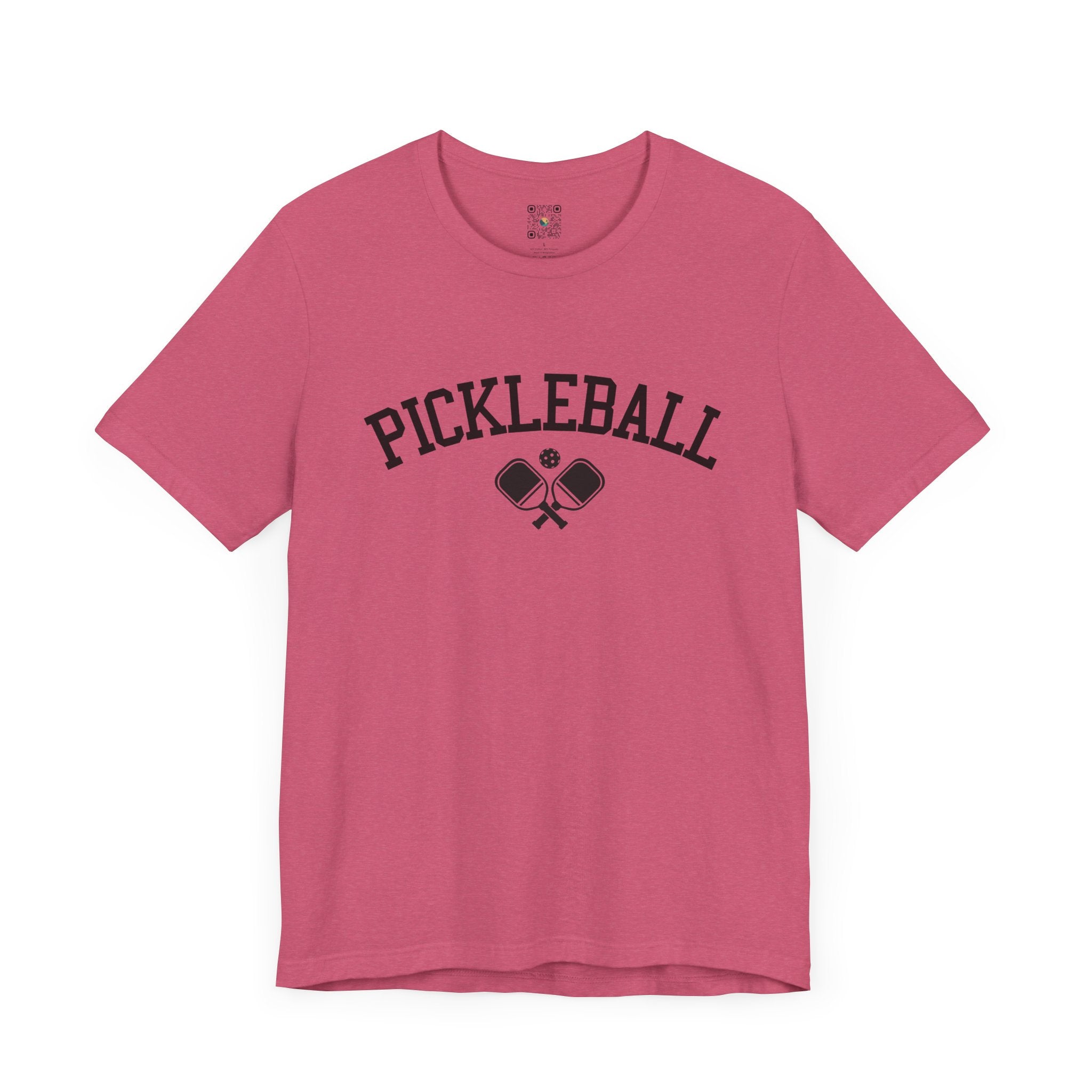 Pickleball T-Shirt - Arched Pickleball with Paddles Design