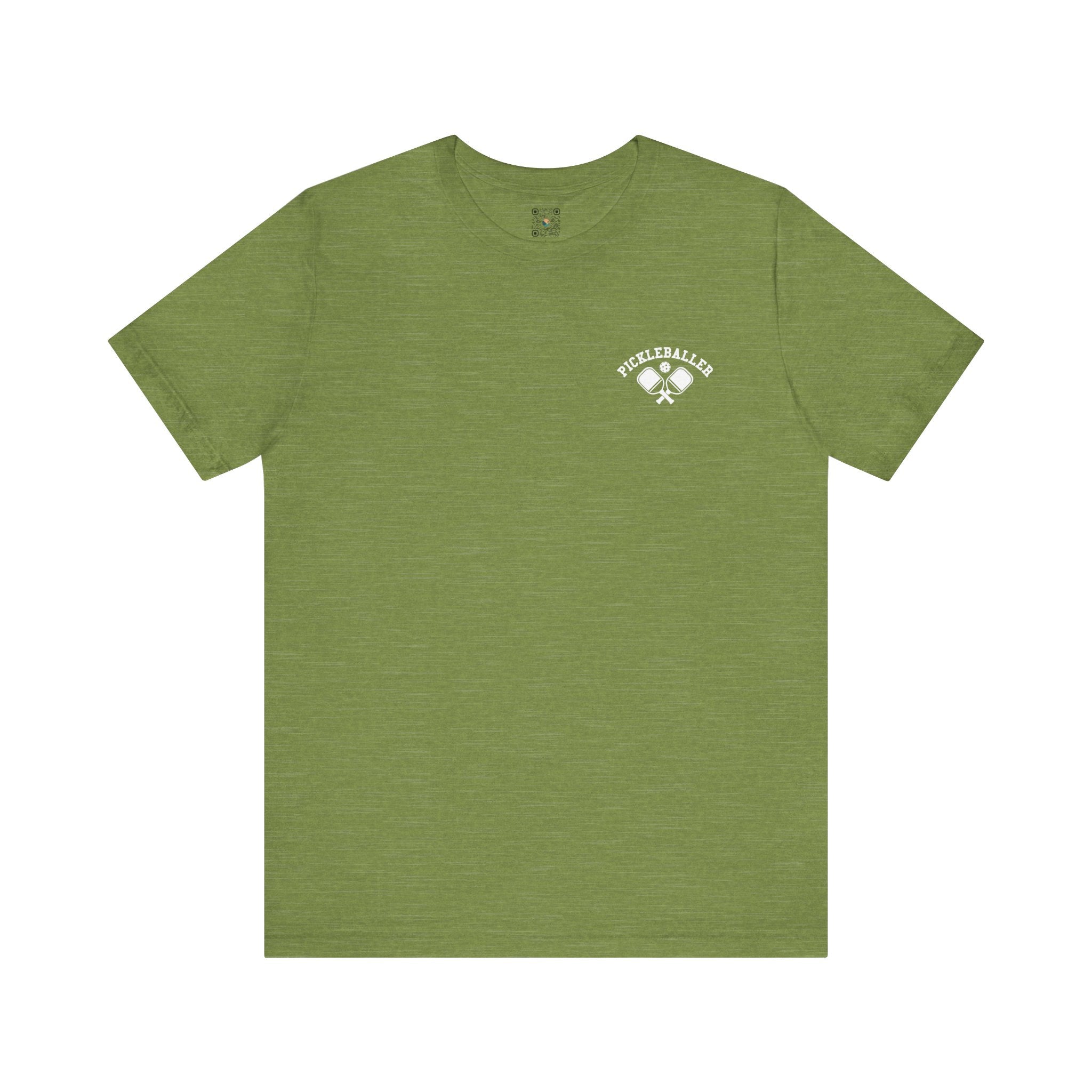 Pickleball T-Shirt - Pickleballer with Paddles, in White