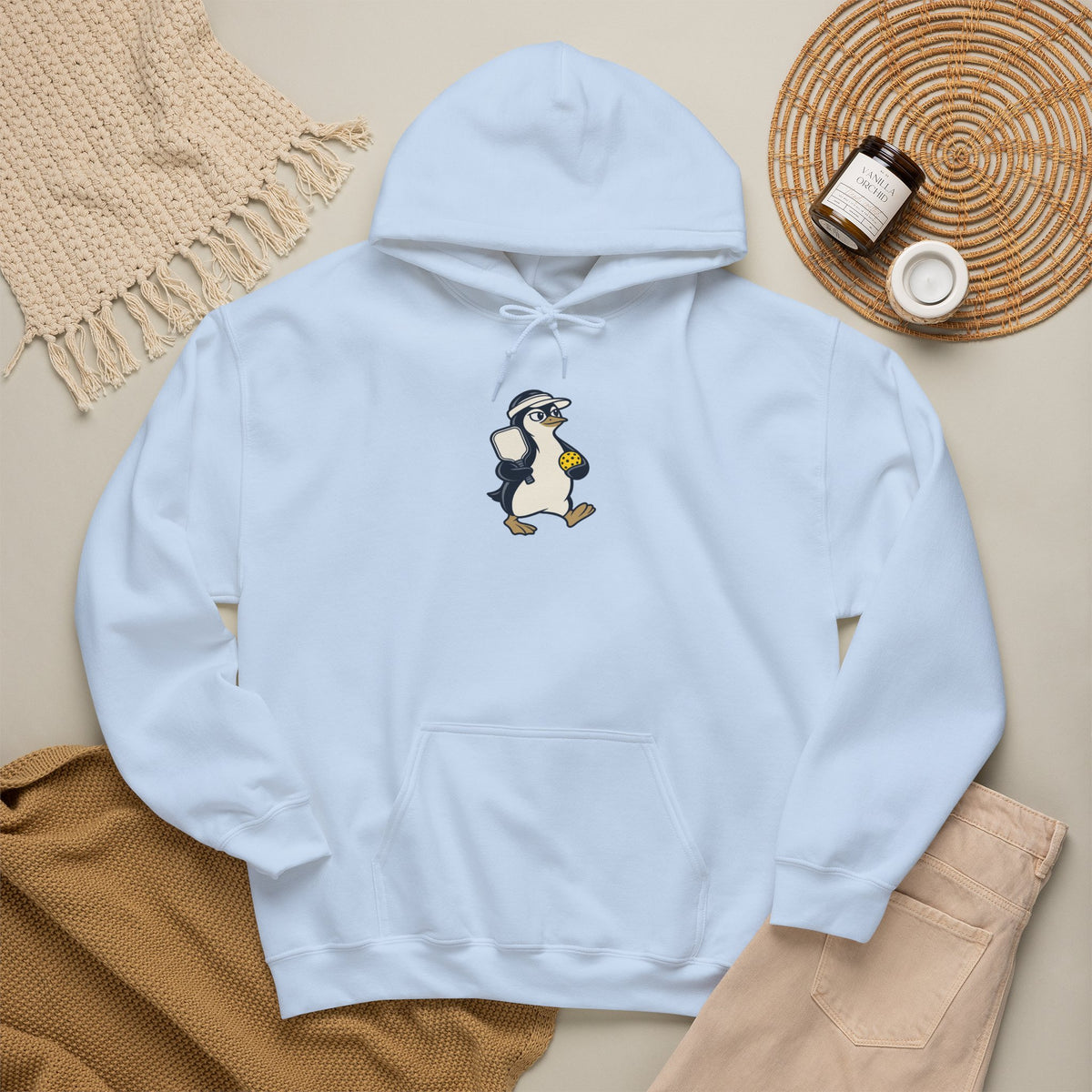 Penguin pickleball hoodie, Cool Under Pressure
