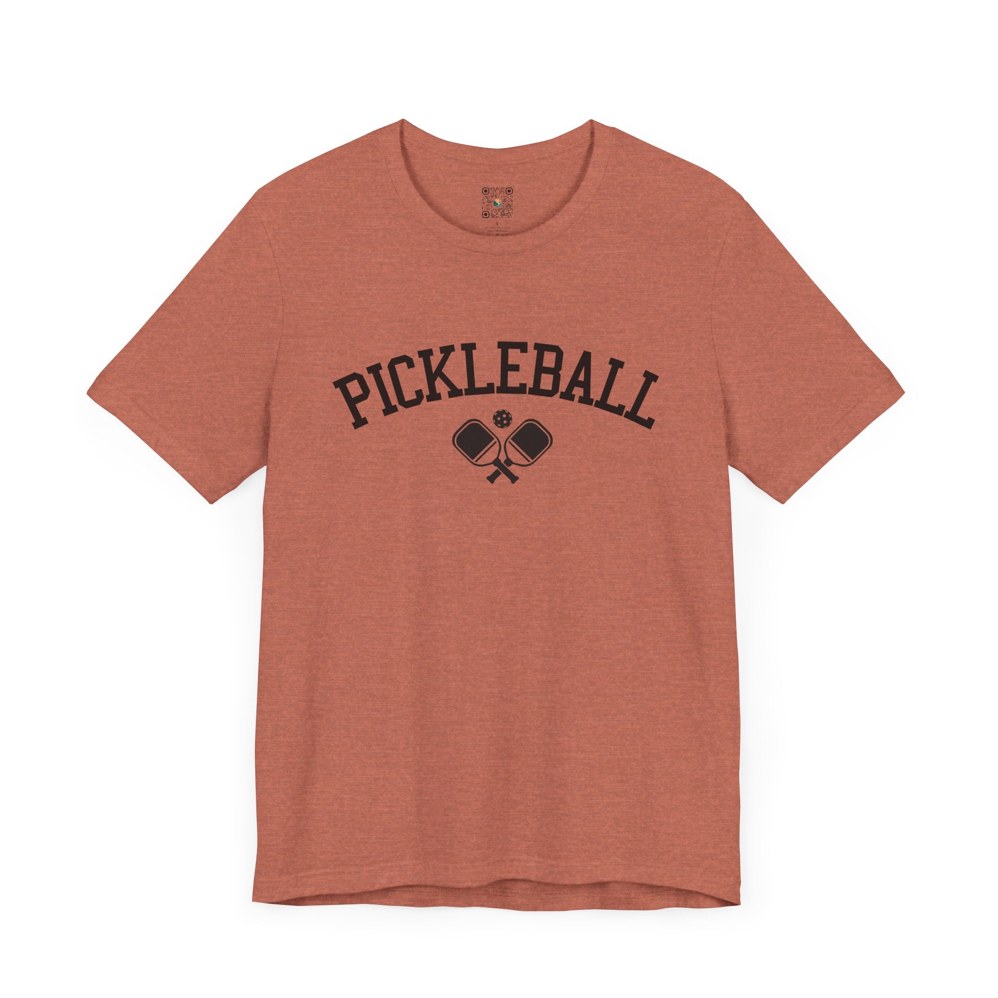Pickleball T-Shirt - Arched Pickleball with Paddles Design