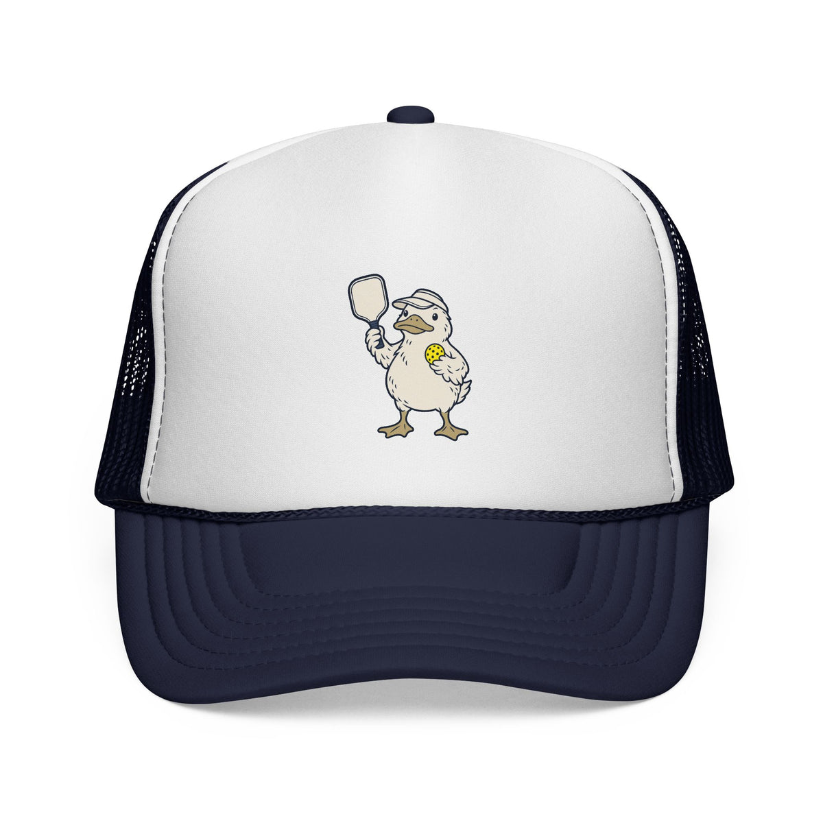 Pickleball duck trucker hat in Dark Navy