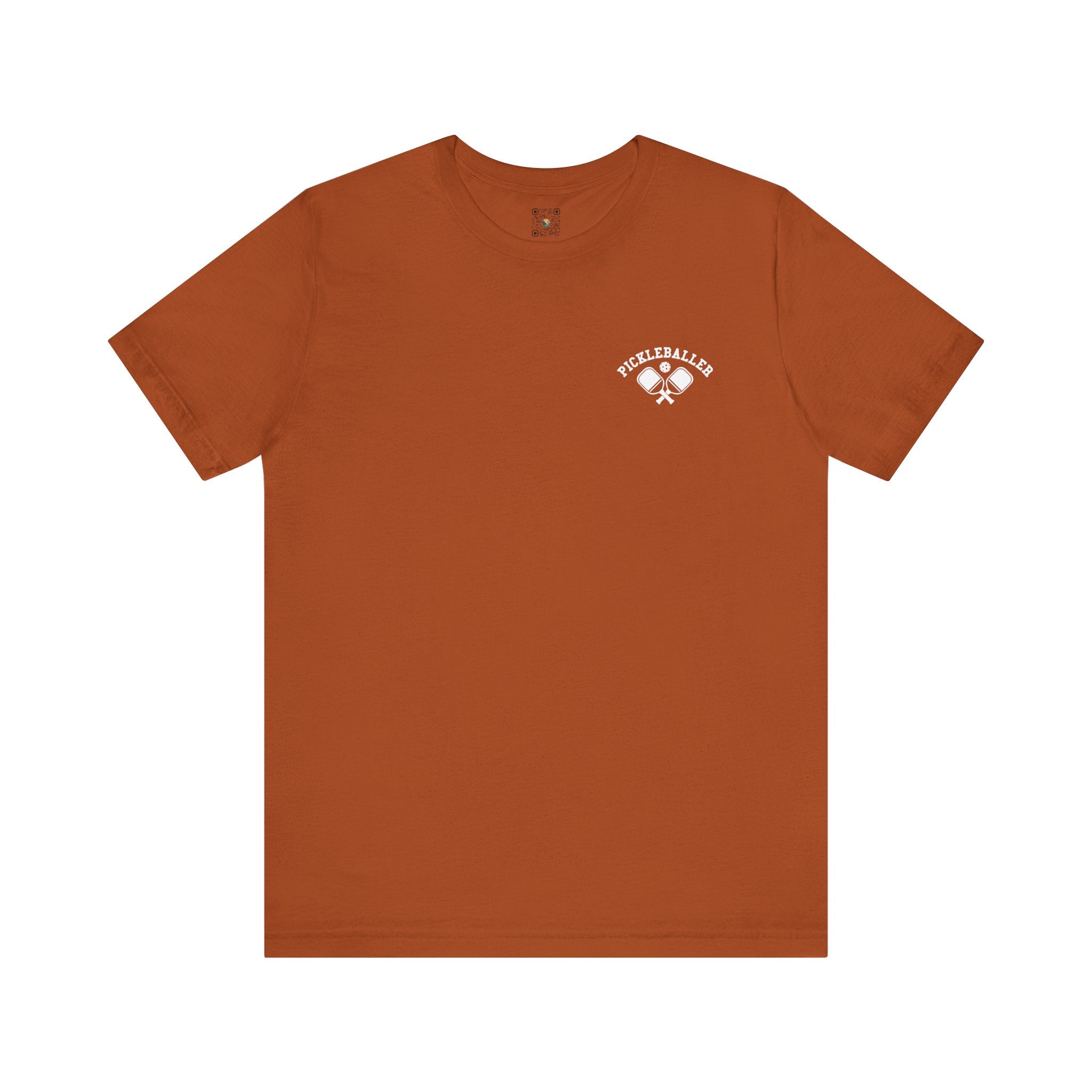 Pickleball T-Shirt - Pickleballer with Paddles, in White