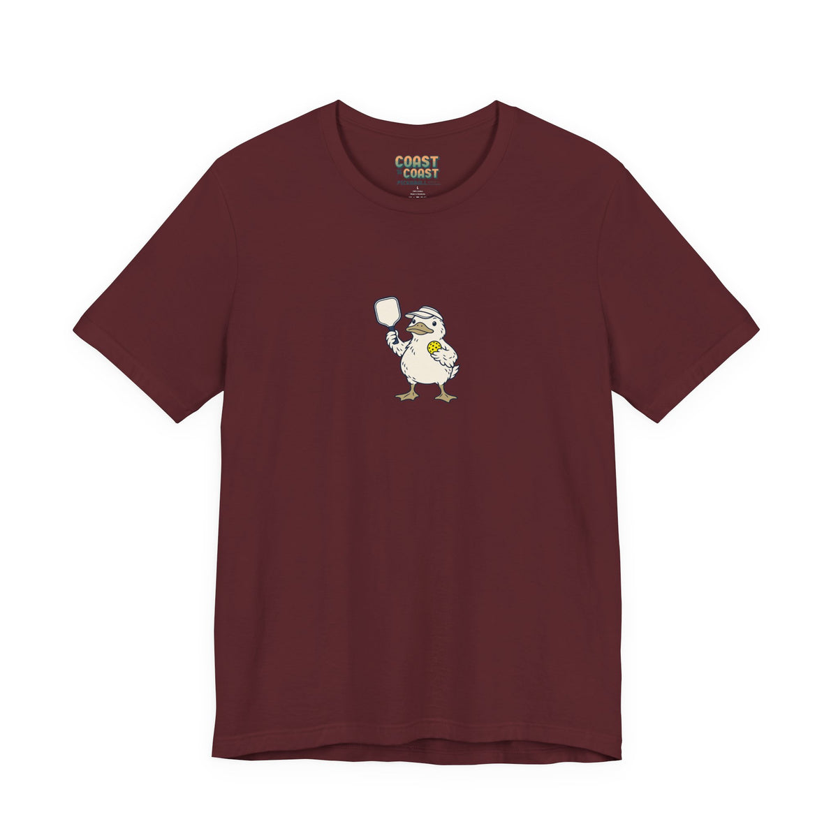 Duck pickleball t-shirt in Maroon