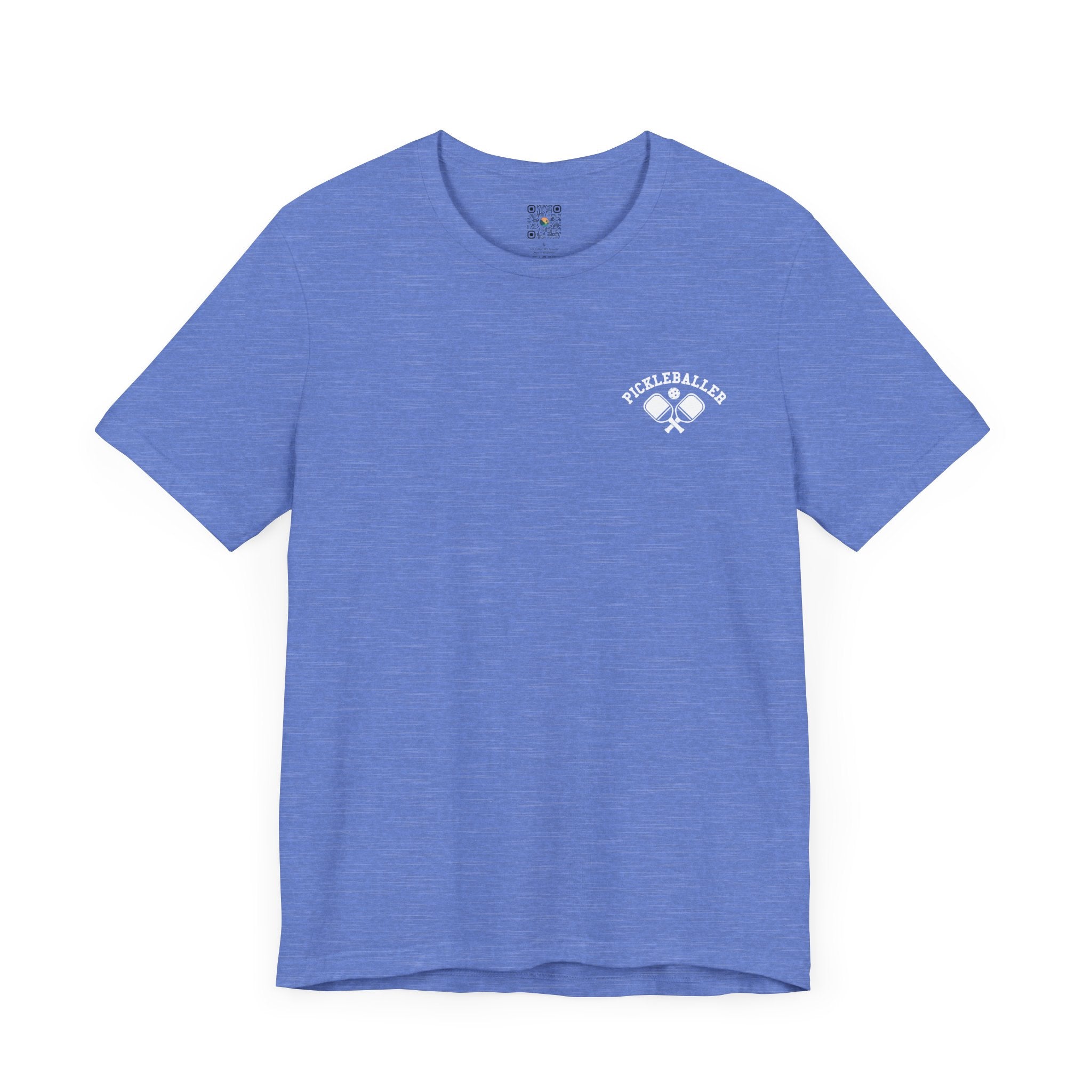 Pickleball T-Shirt - Pickleballer with Paddles, in White