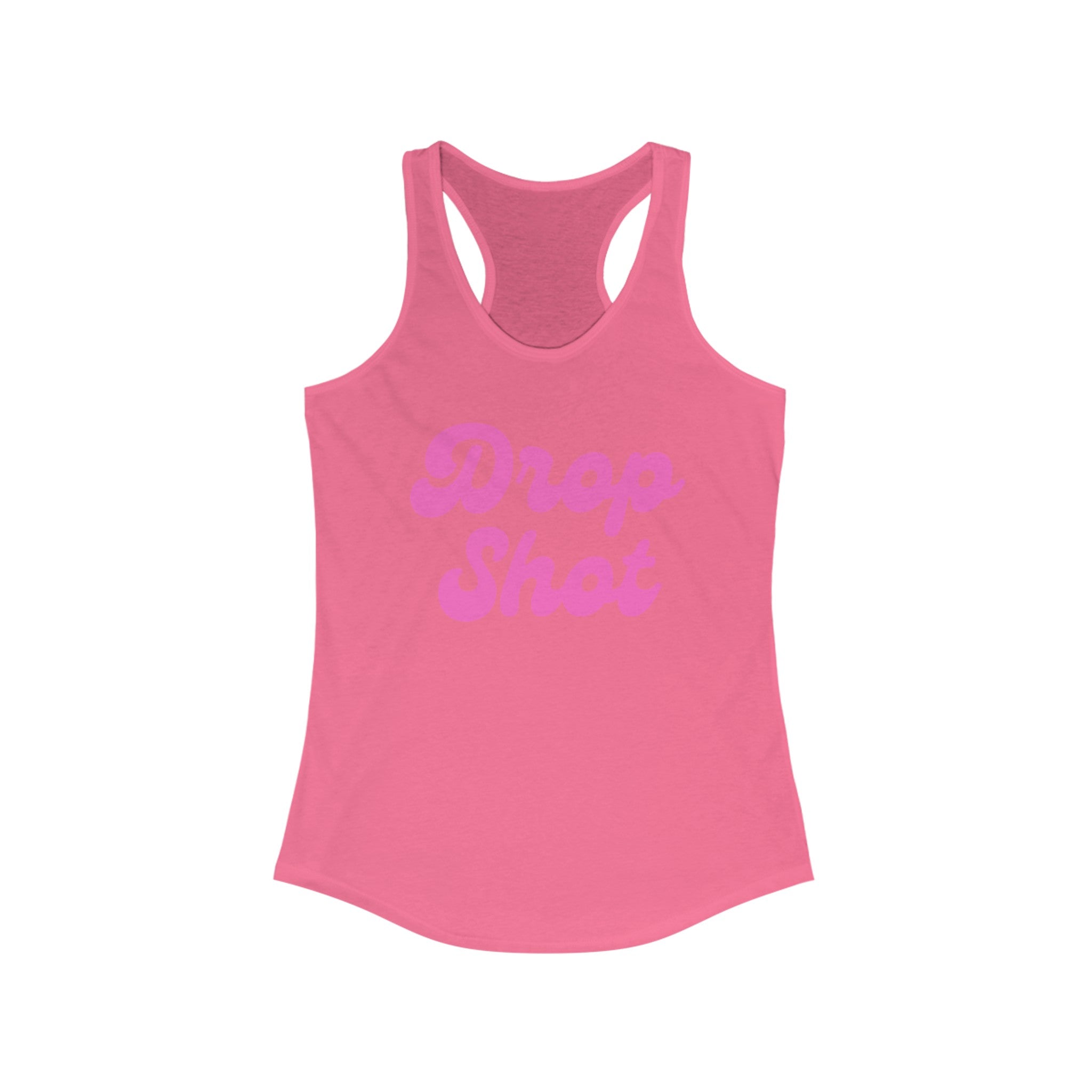 Women's Racerback Slim Fit Pickleball Tank | Drop Shot | Pink Wednesdays Collection