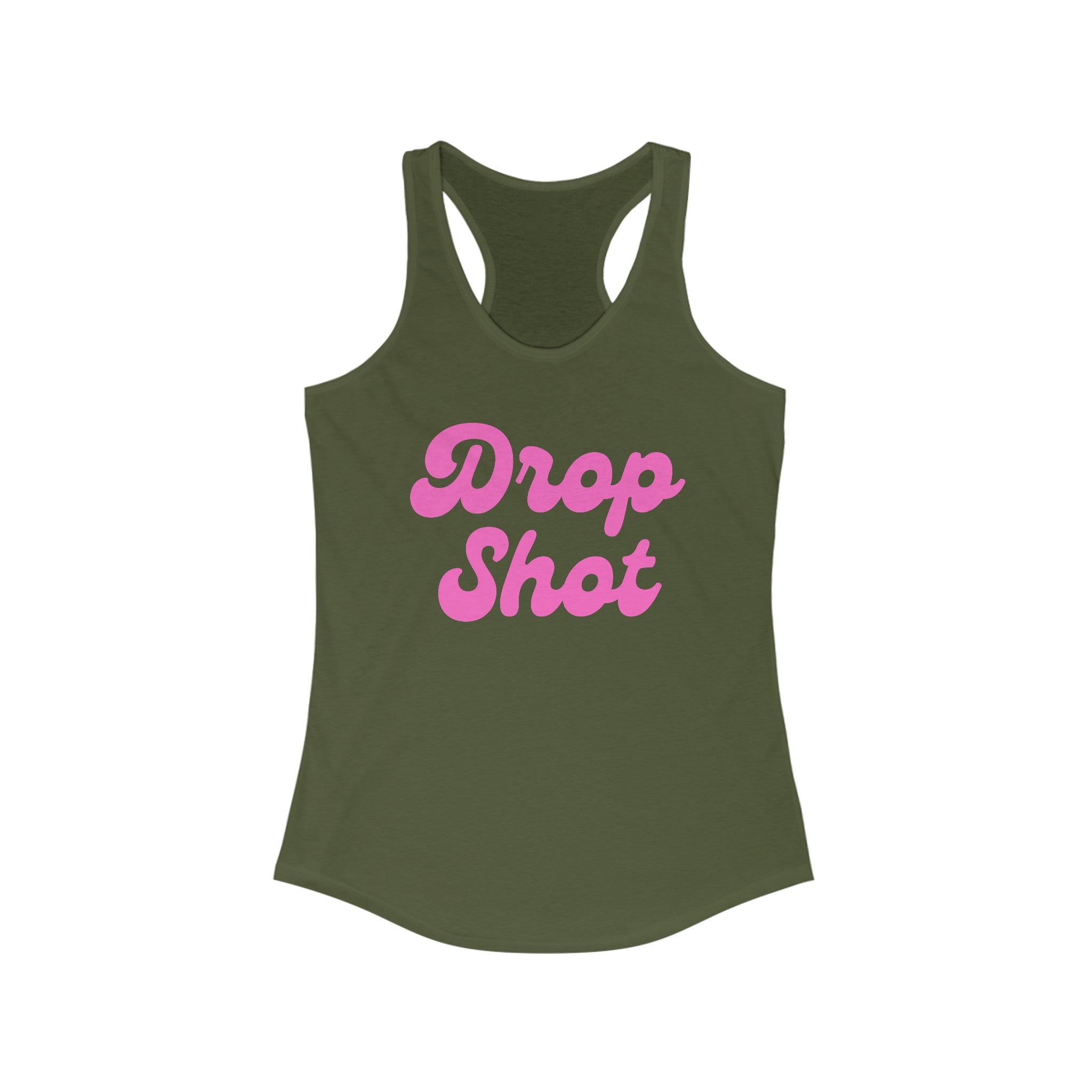 Women's Racerback Slim Fit Pickleball Tank | Drop Shot | Pink Wednesdays Collection