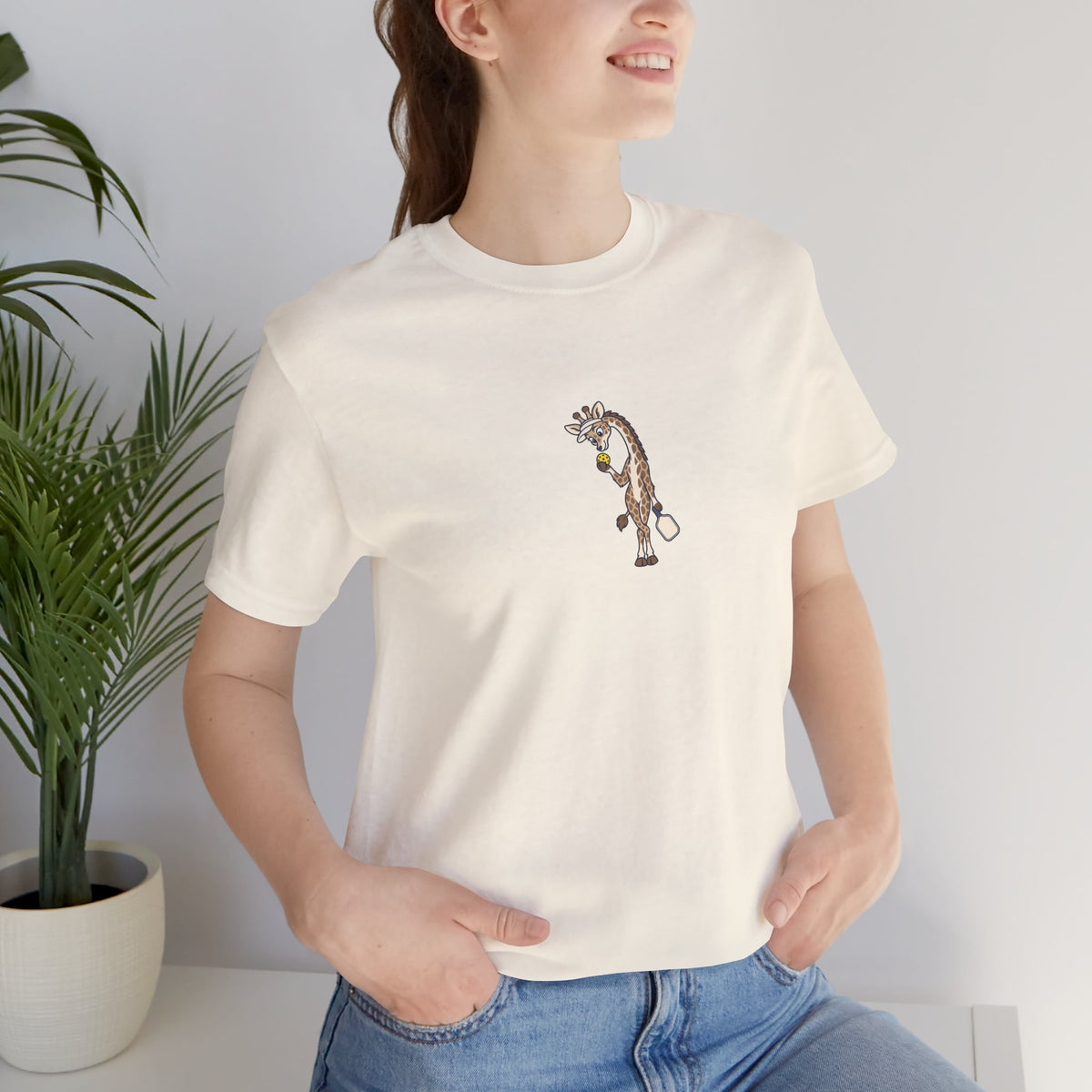 Giraffe pickleball t-shirt, Head and Shoulders Above the Kitchen