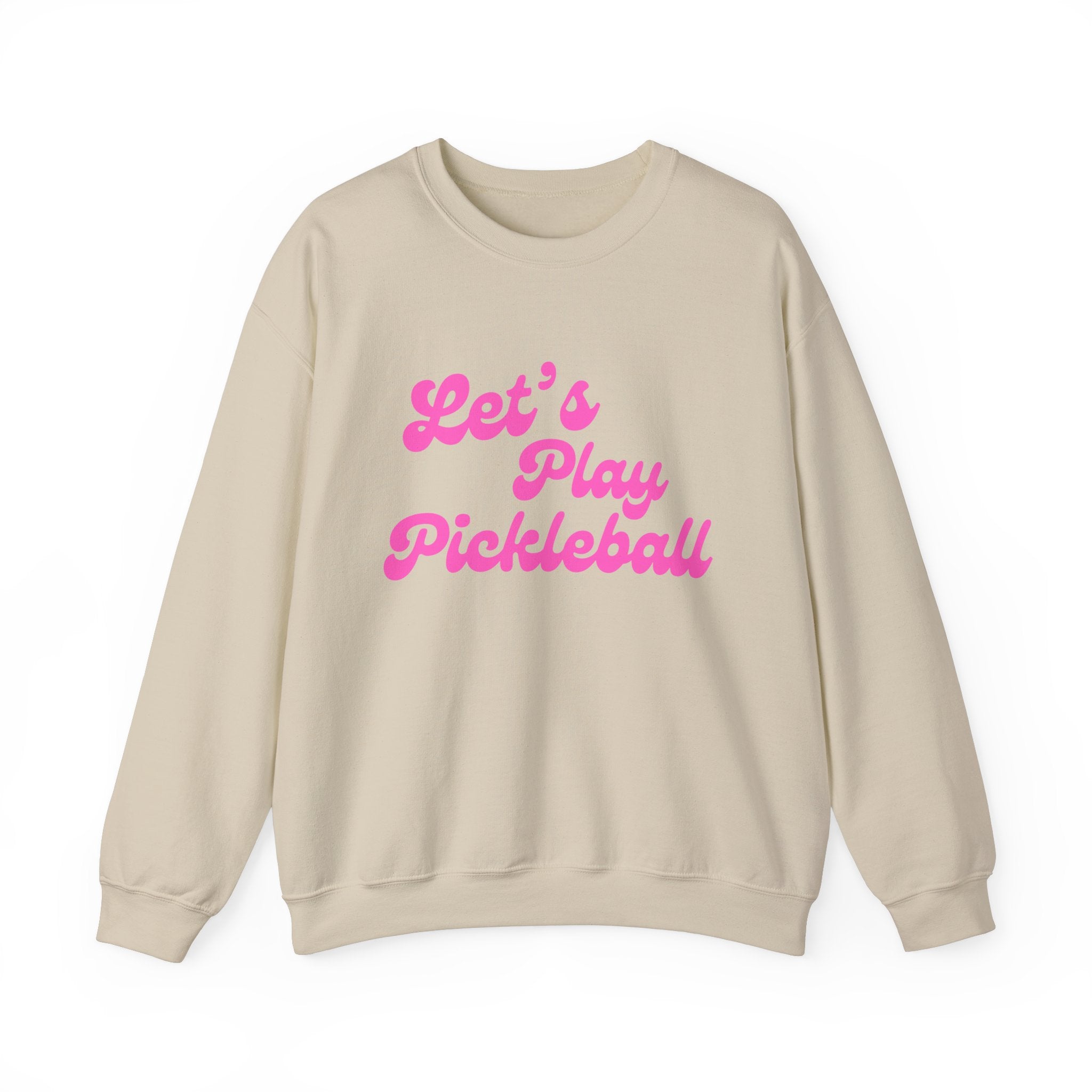 Heavy Blend Crewneck Sweatshirt | Let's Play Pickleball | Pink Wednesdays Collection