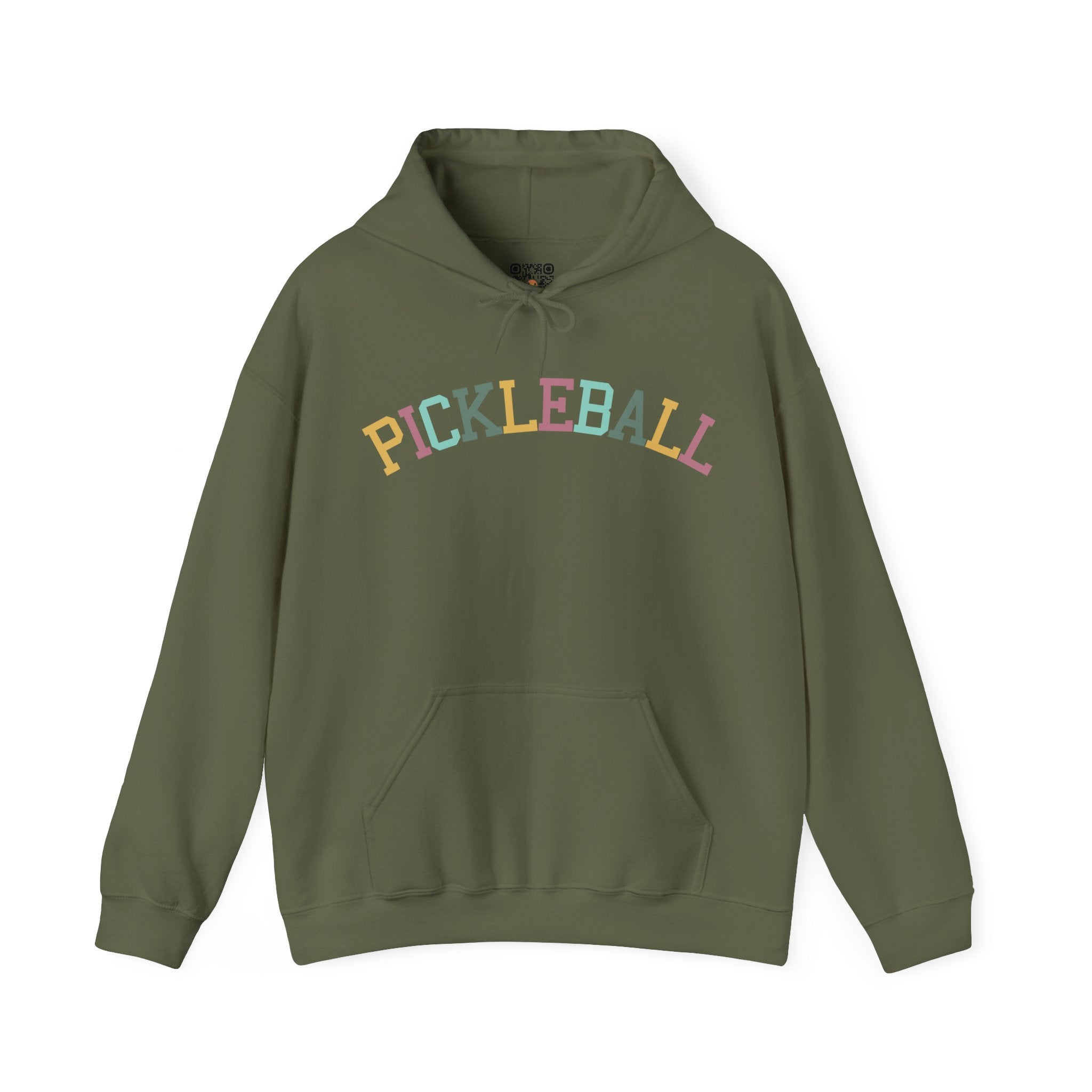 Pickleball Hoodie - Colorful Arched Pickleball - Pickleball Hoodie for Women & Men