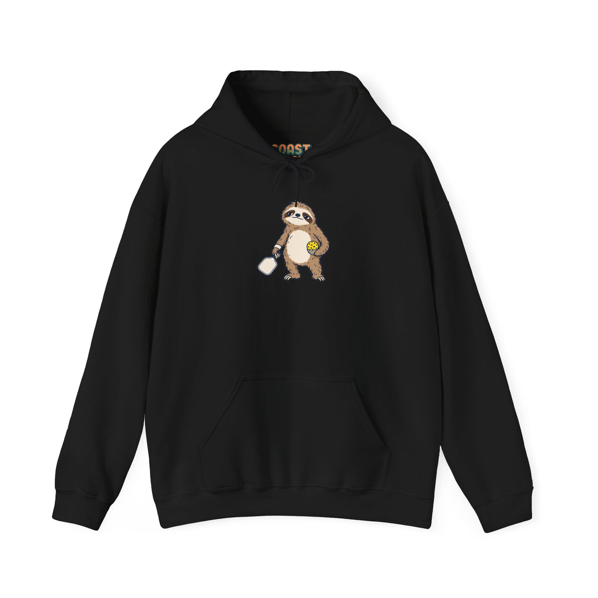 Sloth pickleball hoodie in Black
