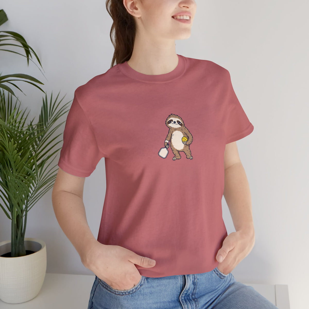 Sloth pickleball t-shirt, Saving Energy for Game Point