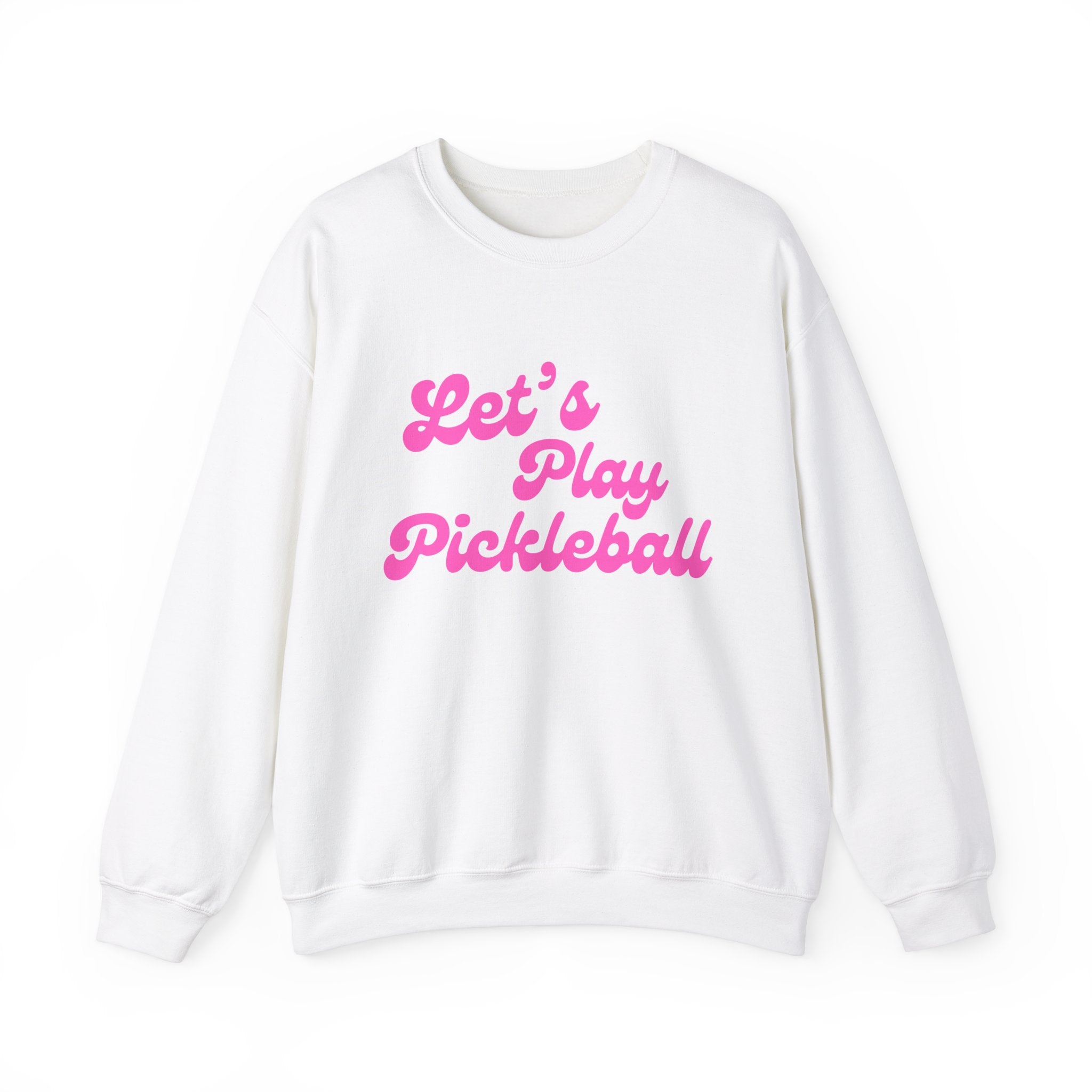 Heavy Blend Crewneck Sweatshirt | Let's Play Pickleball | Pink Wednesdays Collection