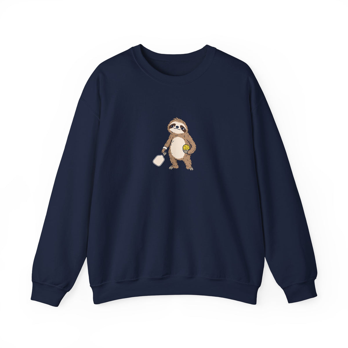 Sloth Pickleball Crewneck Sweatshirt - Saving Energy for Game Point