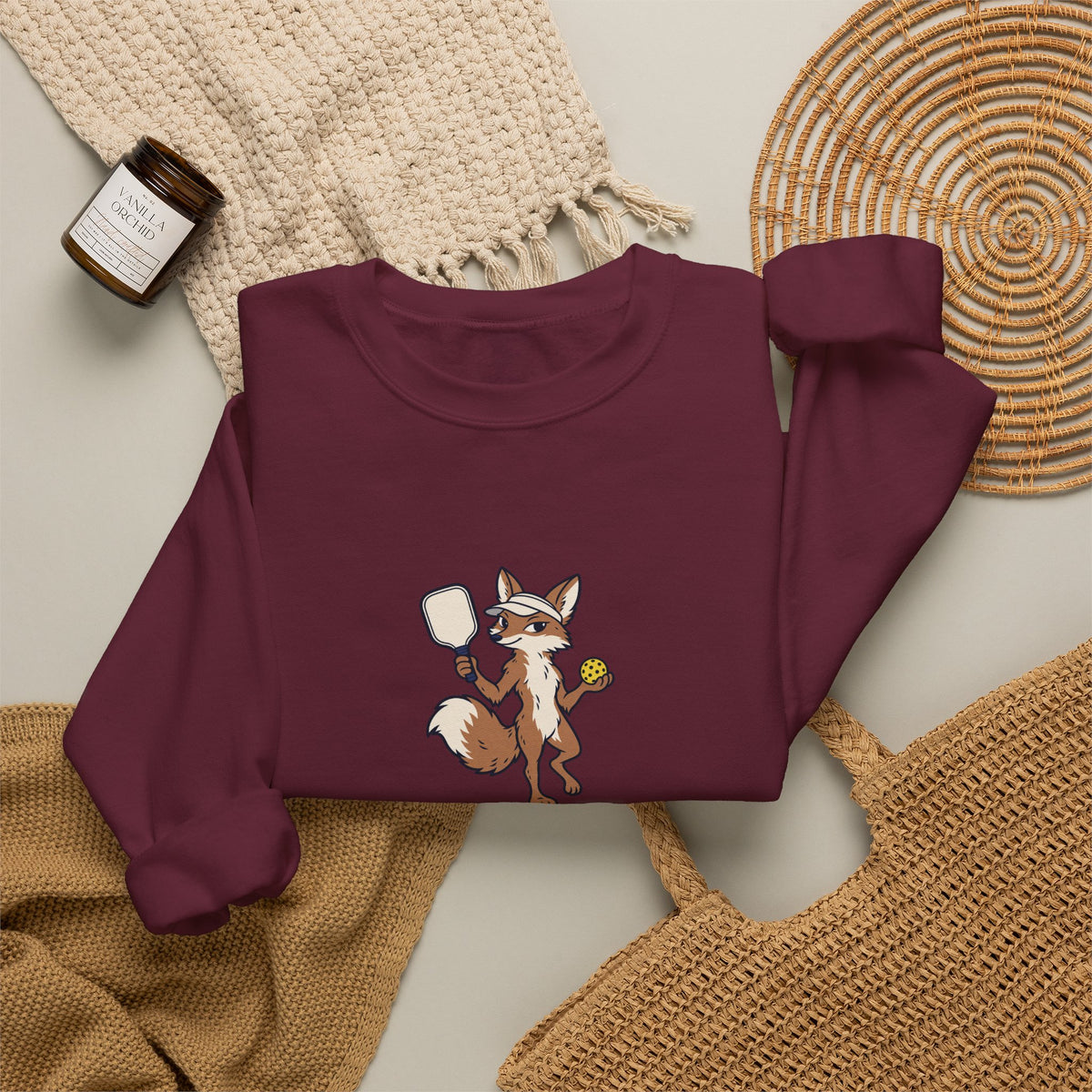 Fox pickleball crewneck sweatshirt, Sly Little Dinks