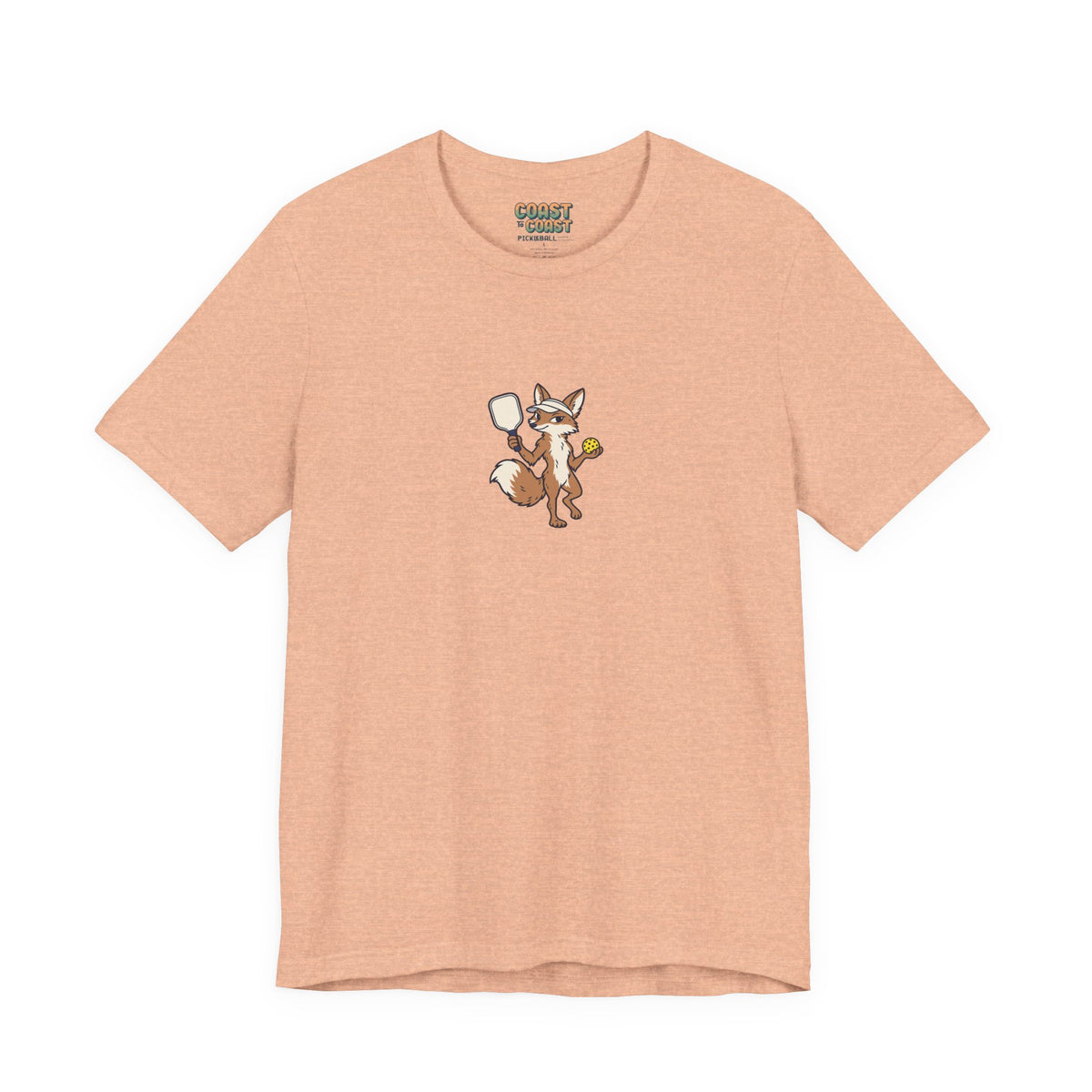 Fox pickleball t-shirt in Heather Peach