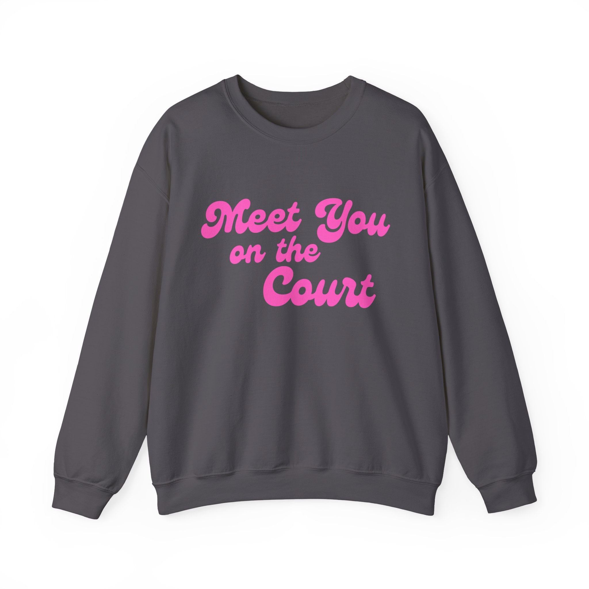 Heavy Blend Crewneck Sweatshirt | Meet you on the Court | Pink Wednesdays Collection